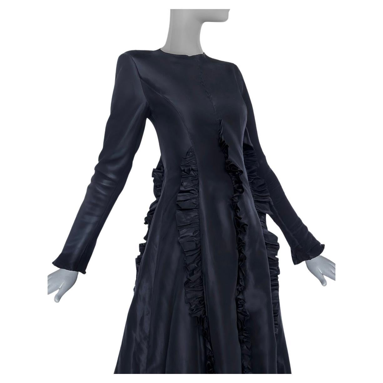 Magnifique robe de soirée en soie Bill Blass de 1972