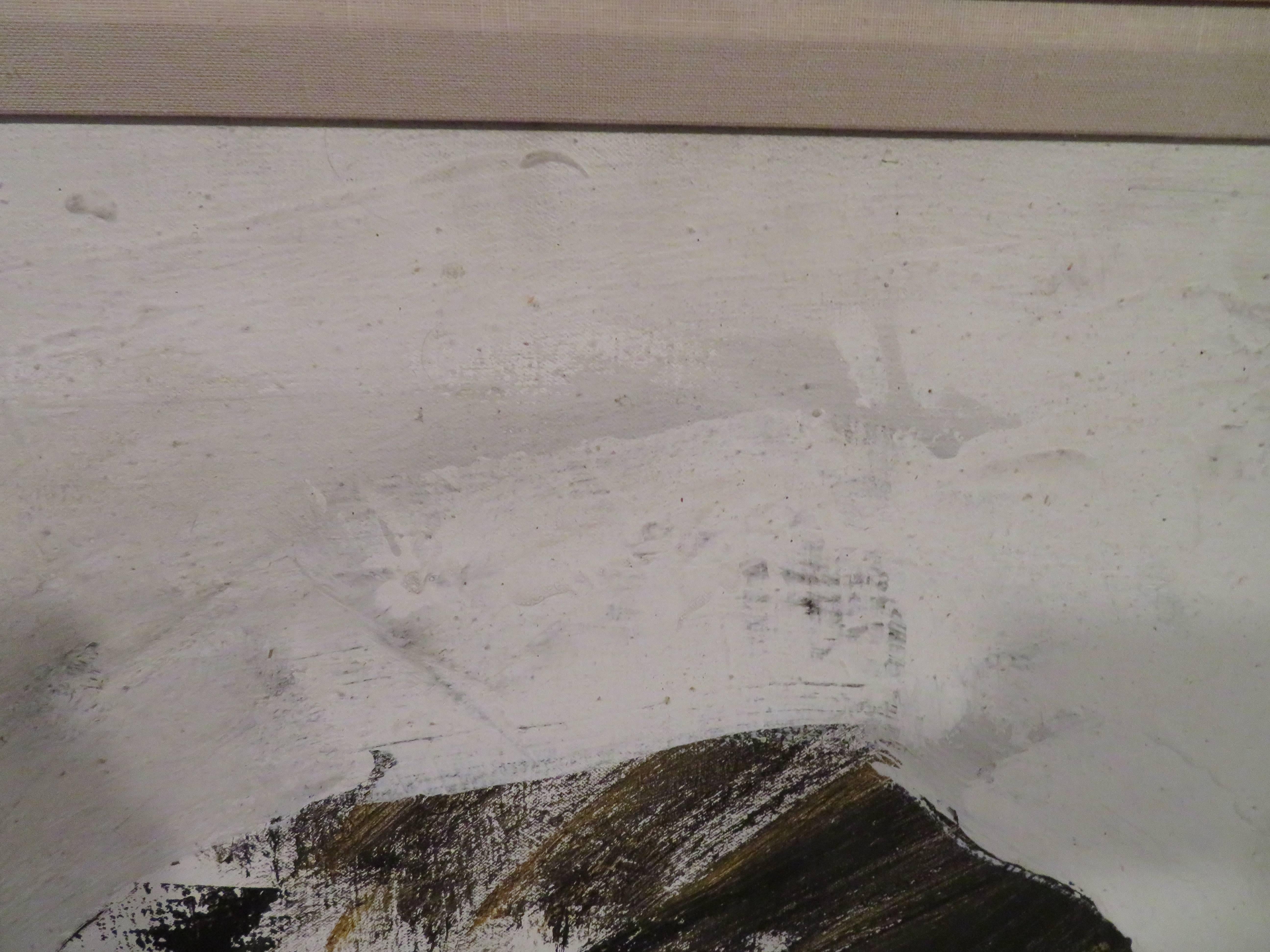 Late 20th Century Gorgeous 1977 Gino Hollander Figural Expressionist Abstract Painting Midcentury