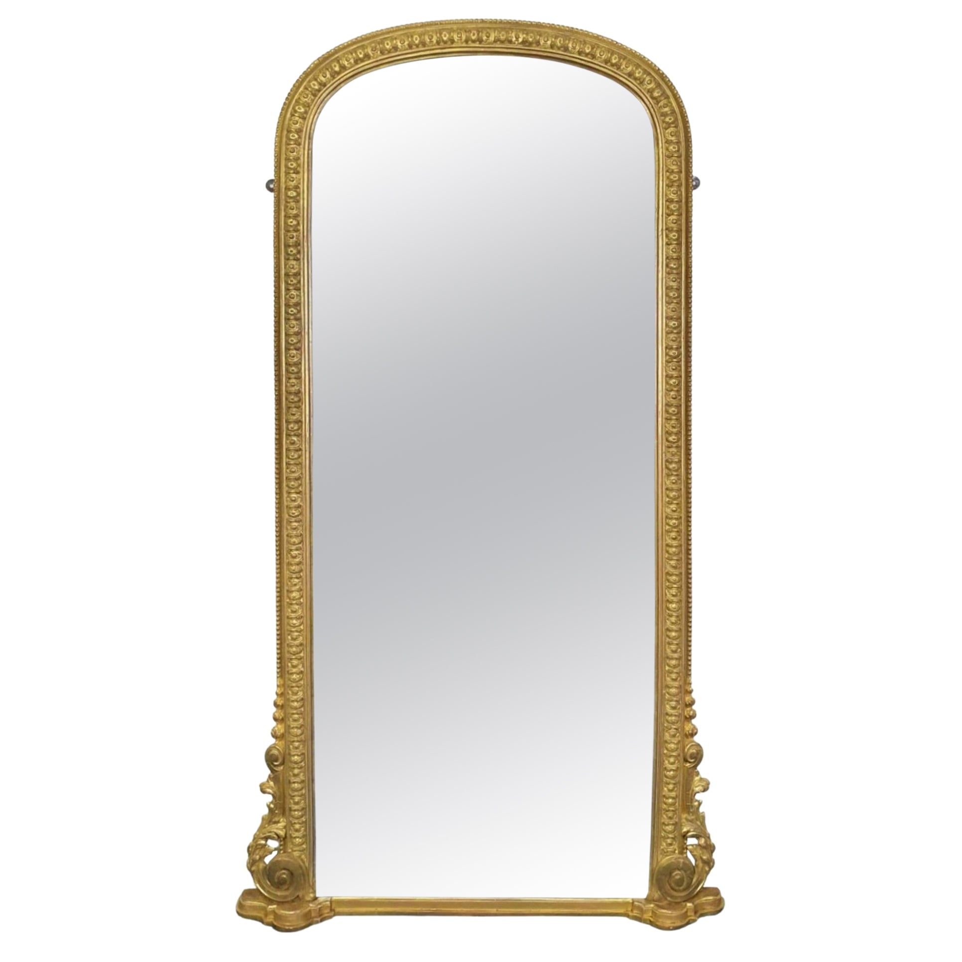 Gorgeous 19th Century Archtop Tall Pier or Dressing Mirror