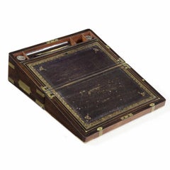 Gorgeous 19th Century English Rosewood and Brass Writing Slope Box