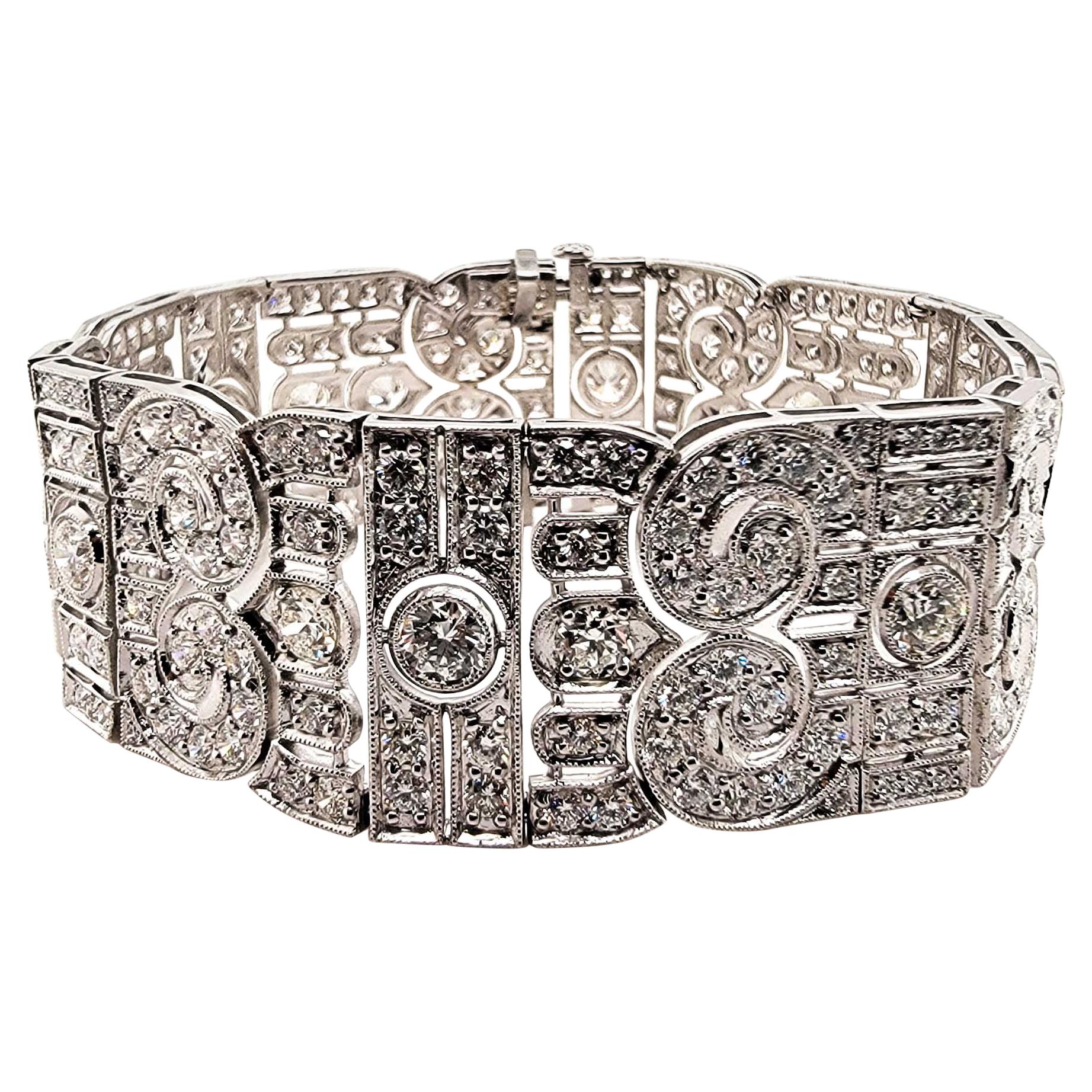 Bracelet Sophia en platine avec diamants de 21,37 carats