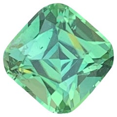 Gorgeous 2.25 Carat Natural Loose Mint Tourmaline Cushion Cut From Afghanistan