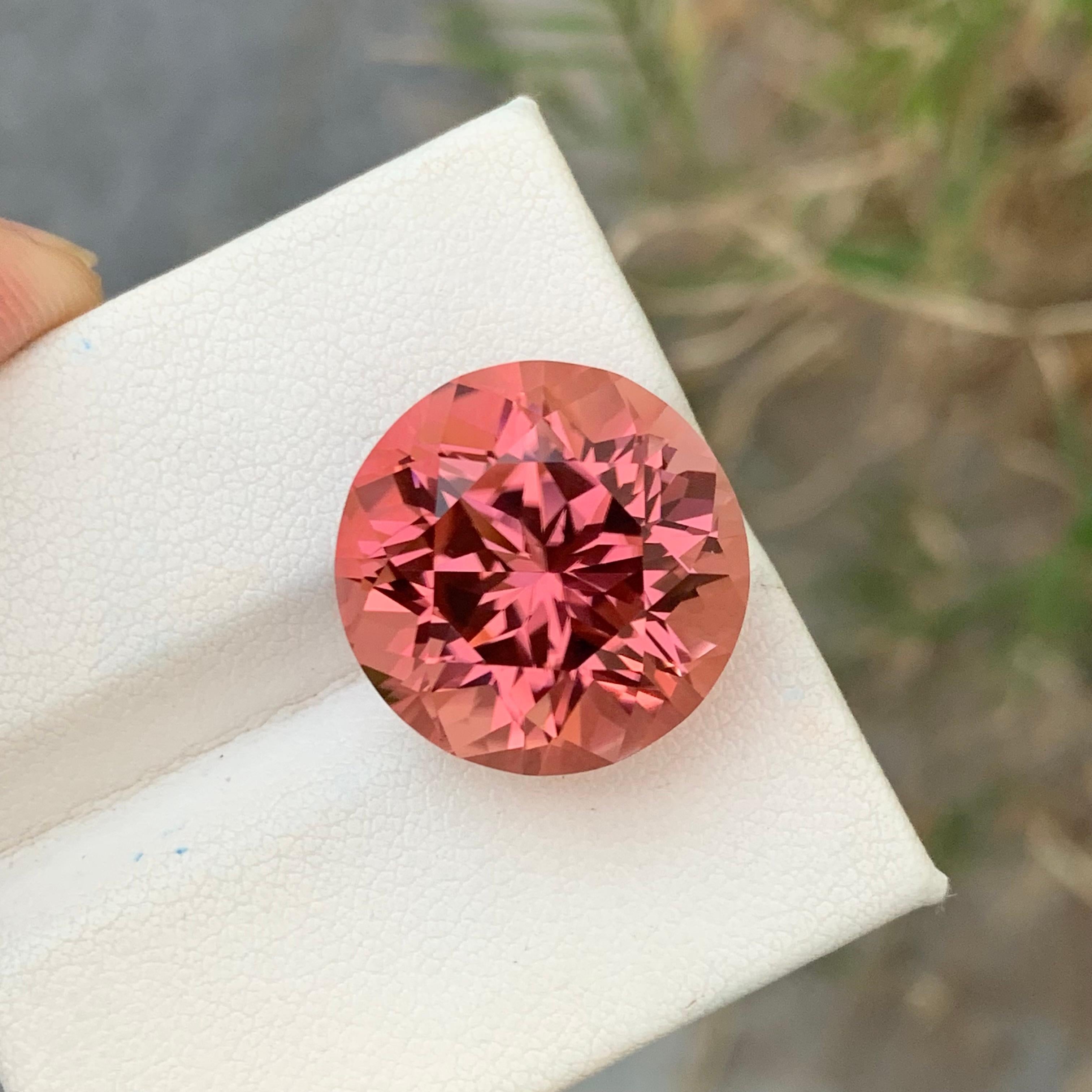 Wunderschöner 23,15 Karat natürlicher loser rosa Turmalin in runder Form für Halskette J im Angebot 5