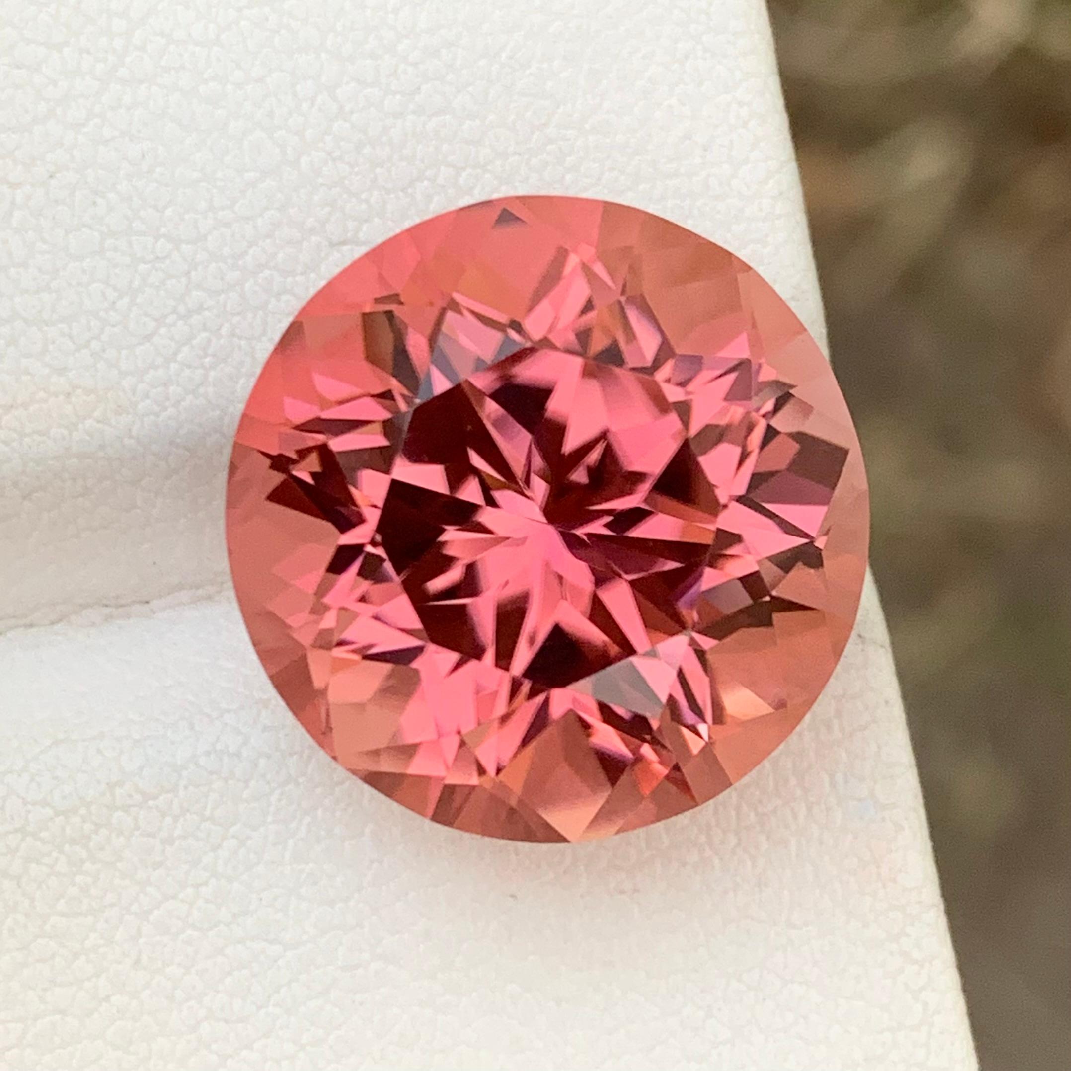 Gorgeous 23.15 Carats Natural Loose Pink Tourmaline Round Shape For Necklace J For Sale 8