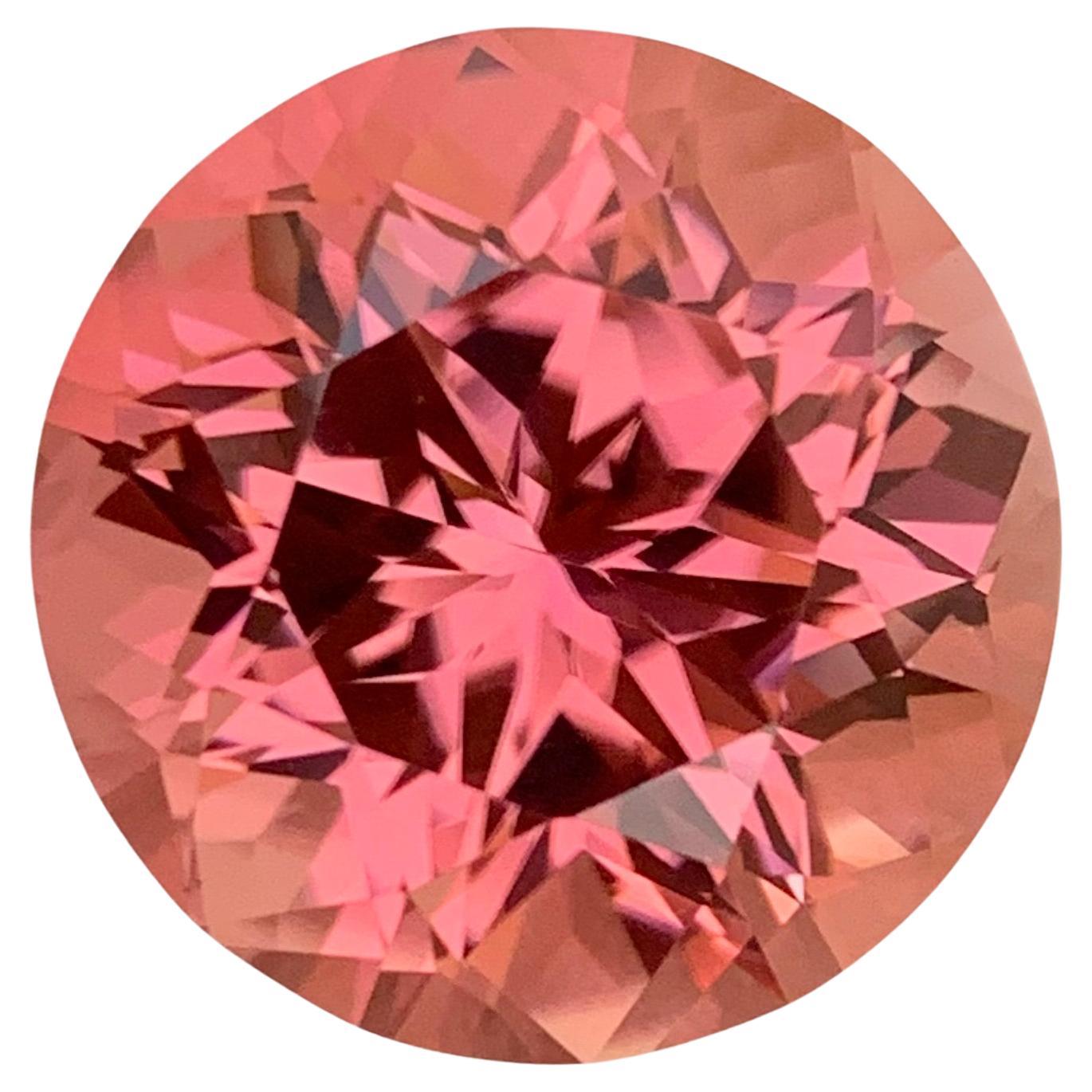 Gorgeous 23.15 Carats Natural Loose Pink Tourmaline Round Shape For Necklace J For Sale
