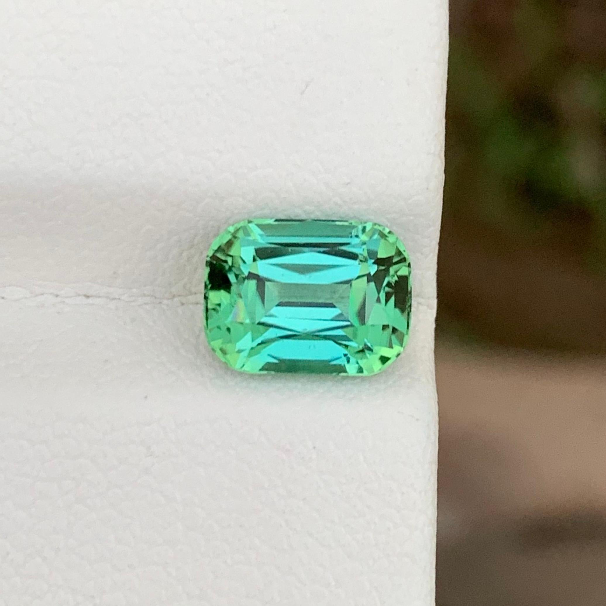 Magnifique tourmaline vert menthe naturelle non sertie de 2,50 carats avec abat-jour lagon  en vente 8