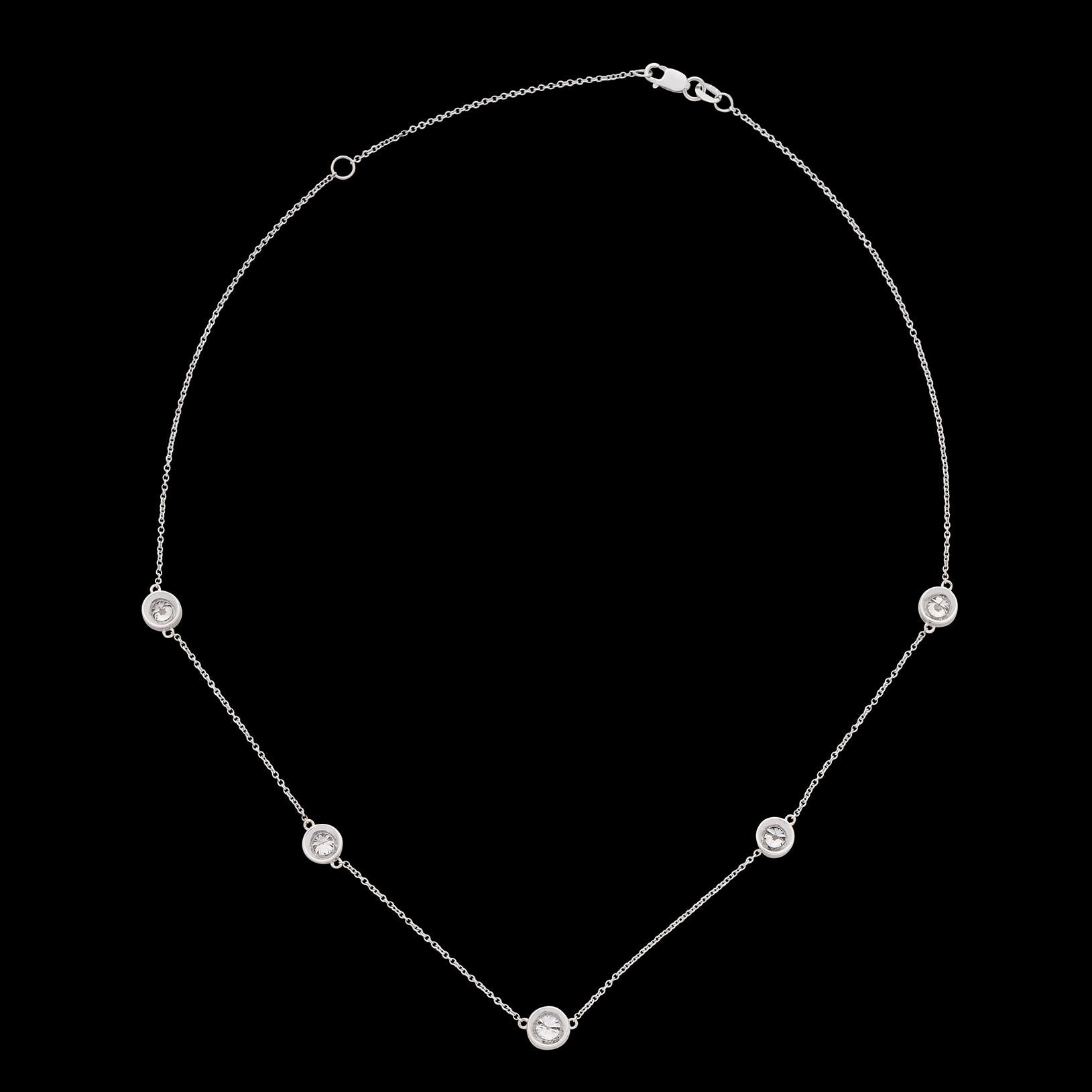 Wunderschöne 2,65 Karat 18kt Weißgold Diamanten pro Yard Halskette 3