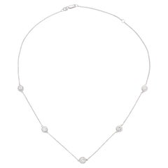 Wunderschöne 2,65 Karat 18kt Weißgold Diamanten pro Yard Halskette