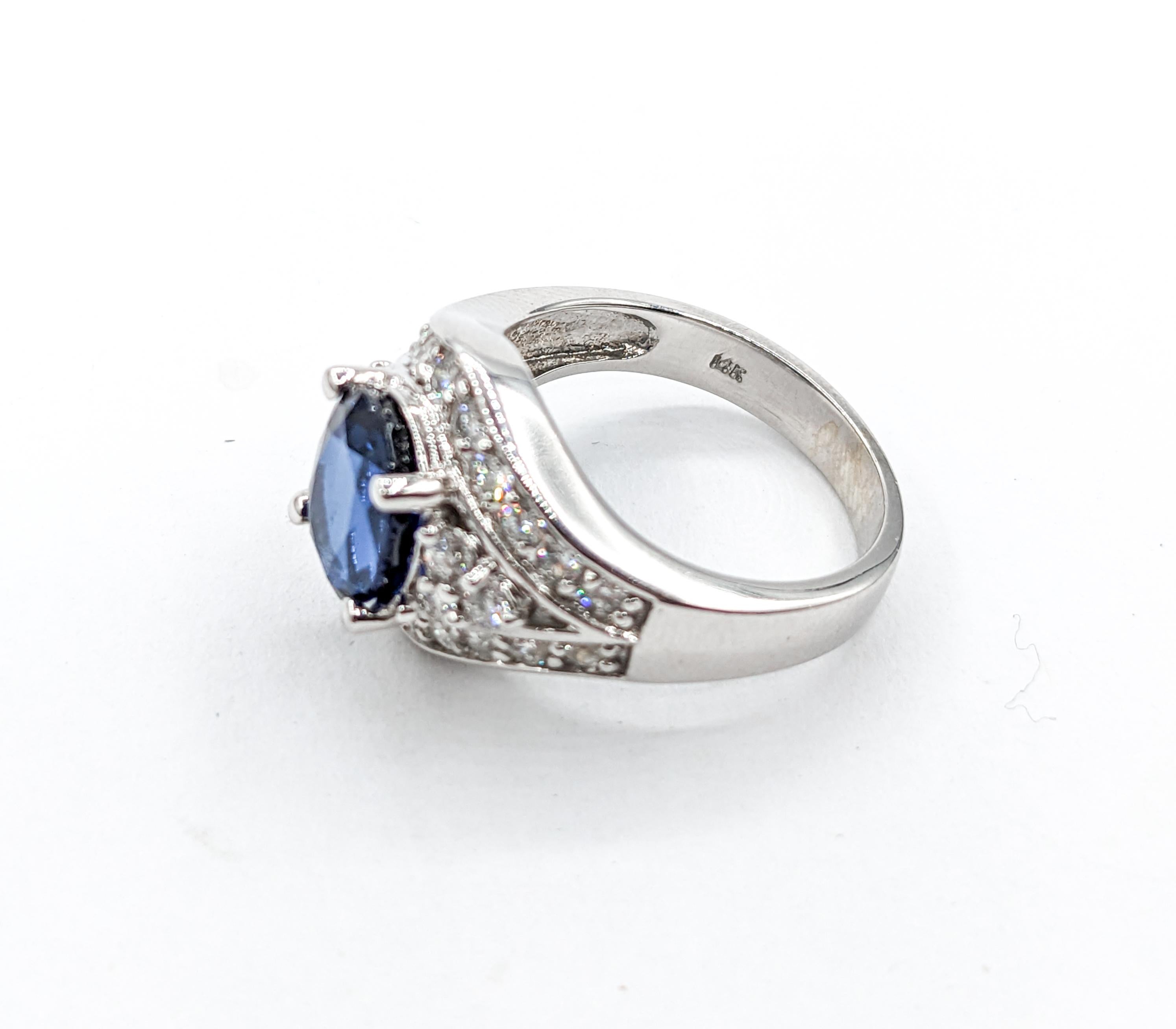 Women's Gorgeous 3.24ct Sapphire & .87ctw Diamond Ring  For Sale