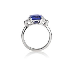 Gorgeous 3.49ct Tanzanite VVS Ring & 20.62ct Diamonds VVS/RW In 18K Gold