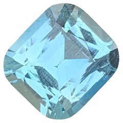 Gorgeous 3.70 Carat Cushion Cut Natural Loose Sea Blue Aquamarine Afghan Mine