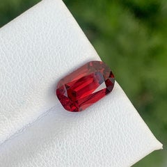 Gorgeous 3.70 Carat Natural Loose Red Rhodolite Garnet Long Cushion Gemstone