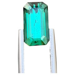 Gorgeous 3.70 Carats SI Clarity Natural Loose Lagoon Tourmaline Emerald Cut Gem