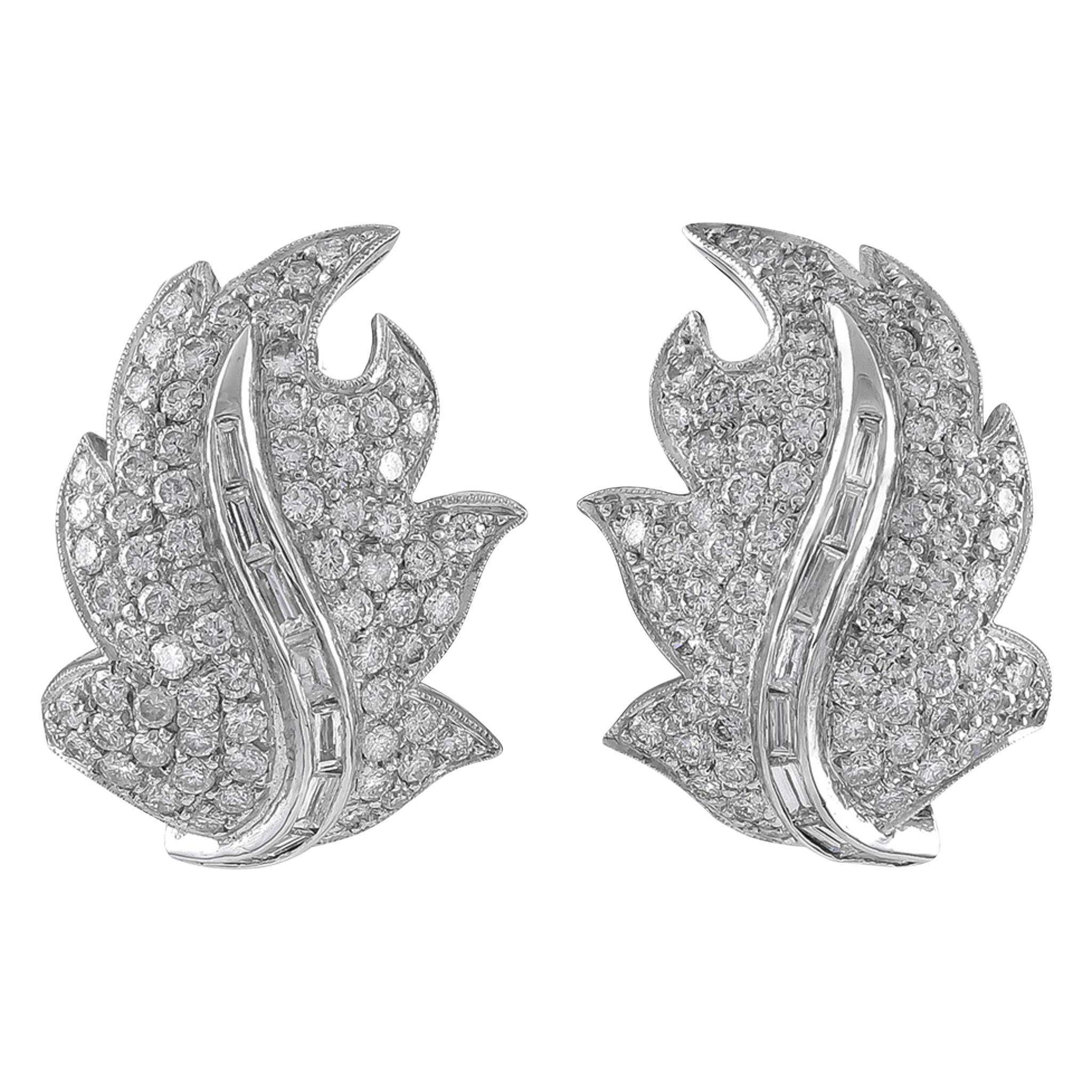 Sophia D. 4.23 Carat All Diamond Stud Earrings in Platinum