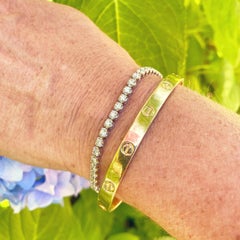 Splendido bracciale tennis con diamanti da 4,25 carati