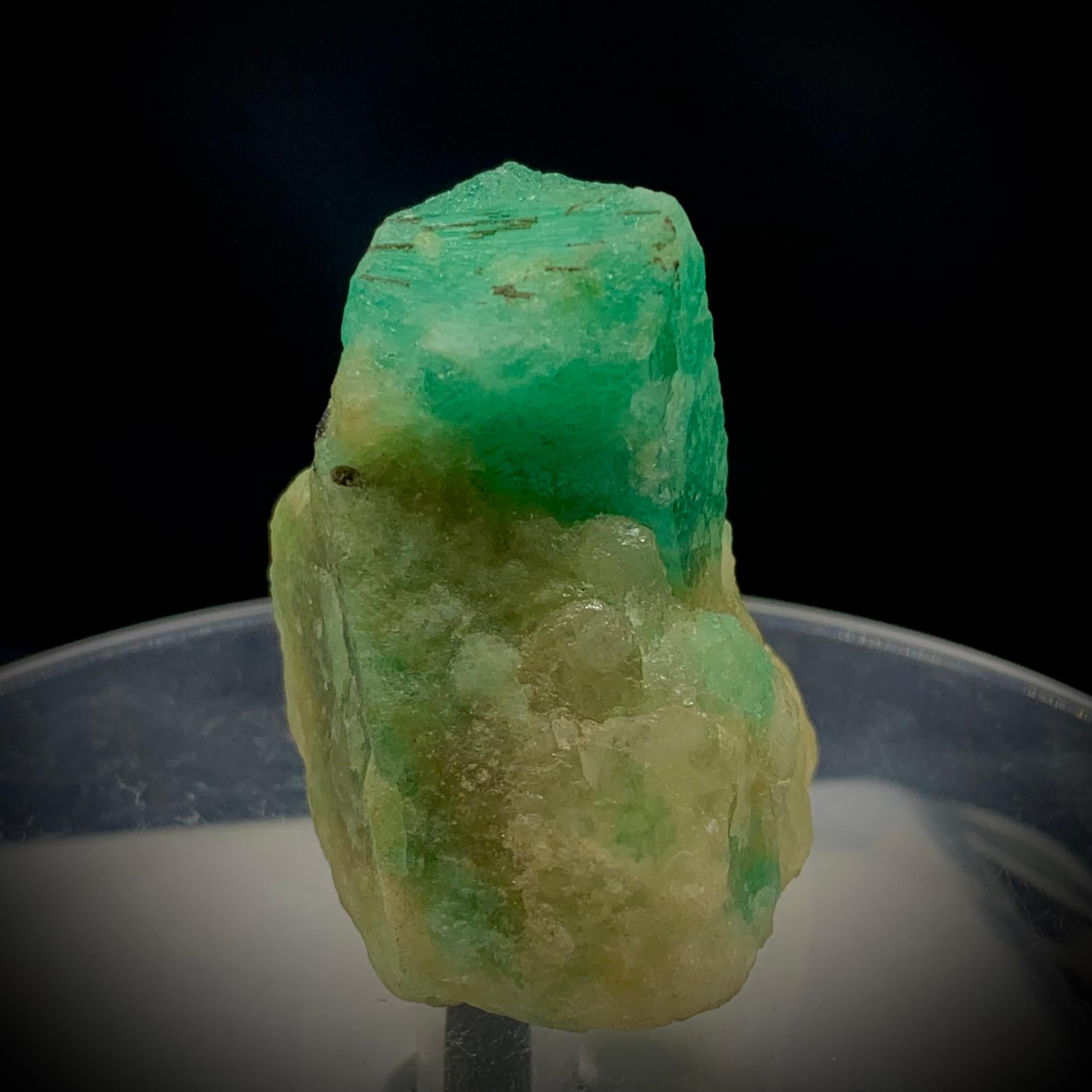 Gorgeous 44 Gram Natural Emerald Specimen with Calcite Matrix from Pakistan Mine 2