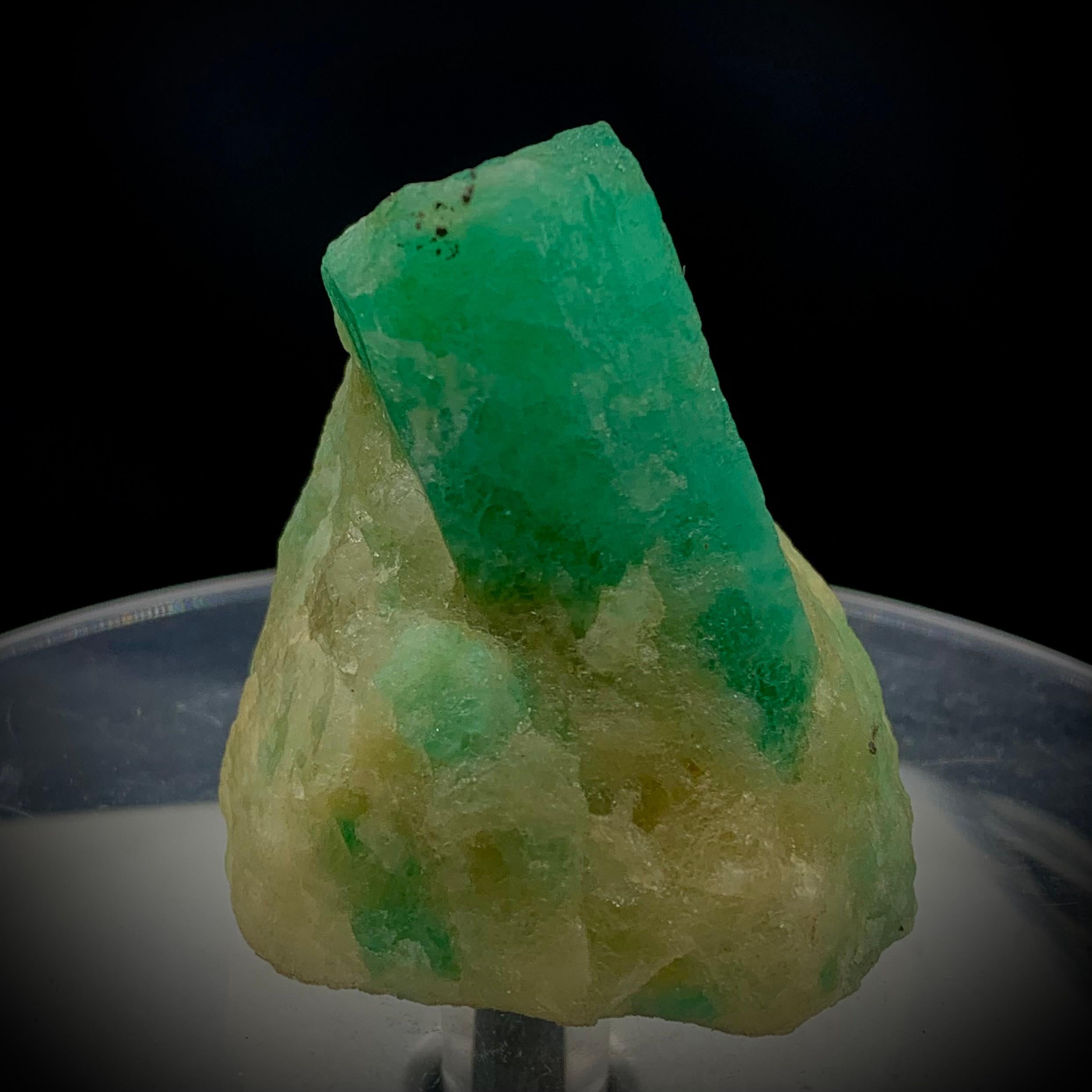 Gorgeous 44 Gram Natural Emerald Specimen with Calcite Matrix from Pakistan Mine 3