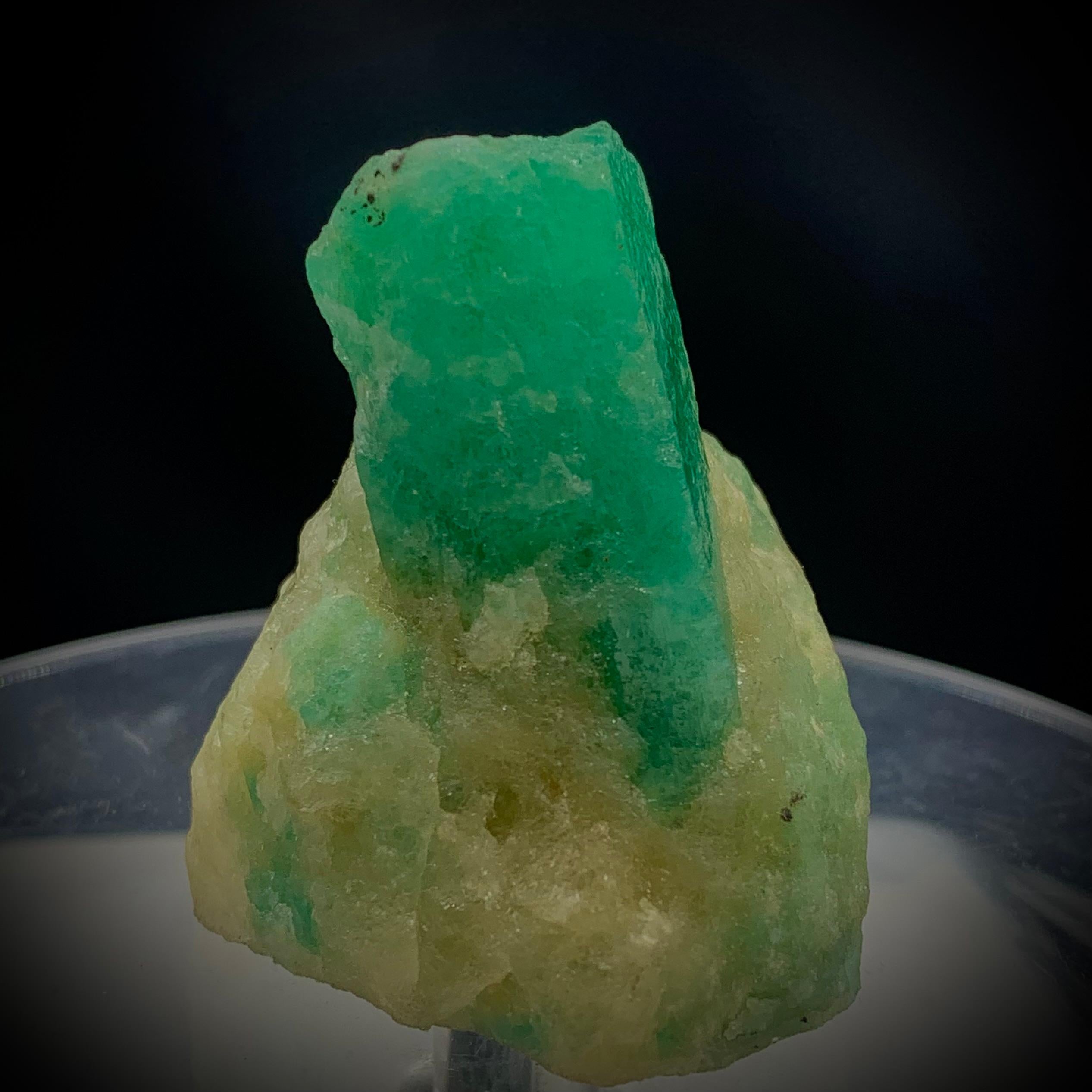 Gorgeous 44 Gram Natural Emerald Specimen with Calcite Matrix from Pakistan Mine 6
