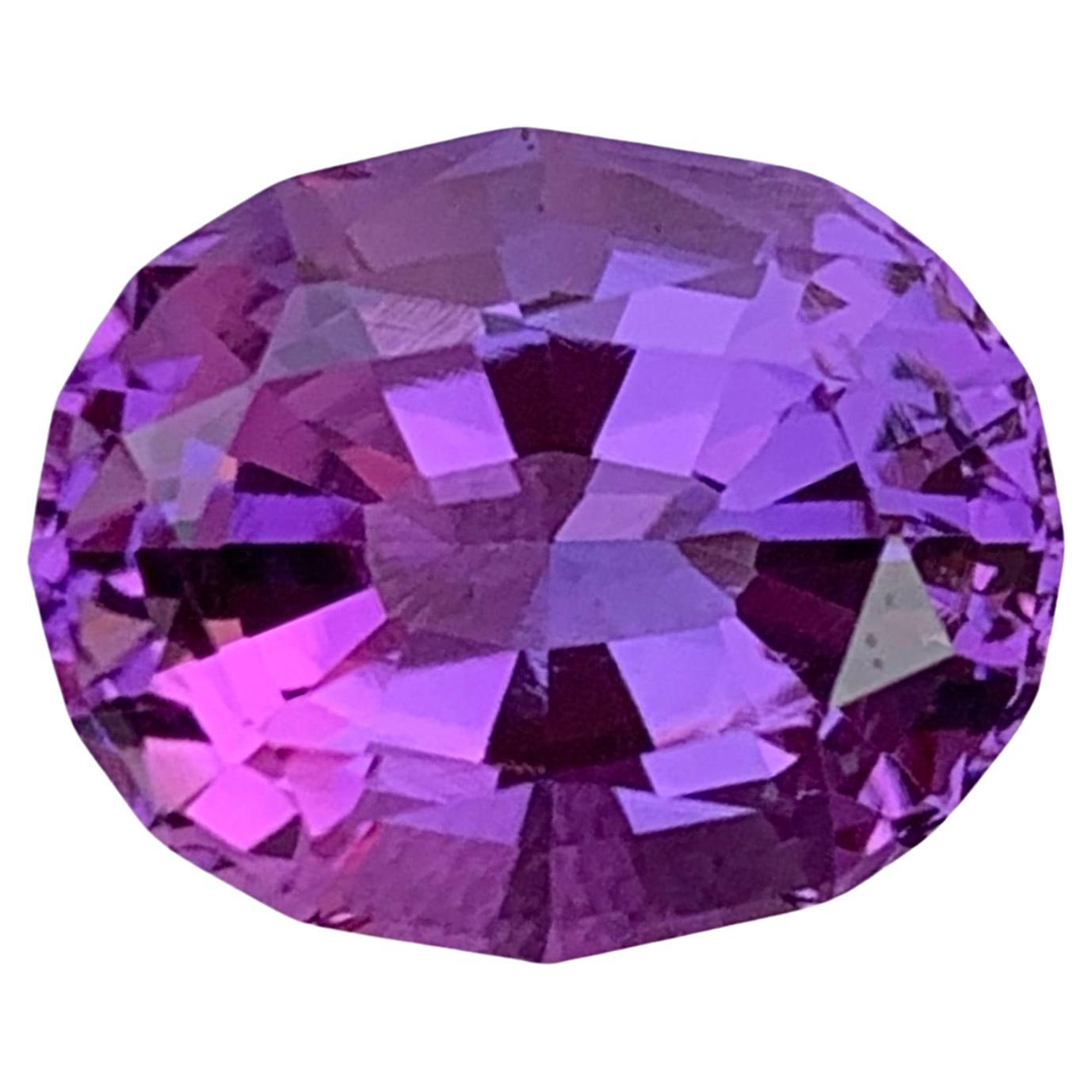 Gorgeous 4.60 Carats Natural Loose Deep Purple Amethyst Ring Gem For Sale
