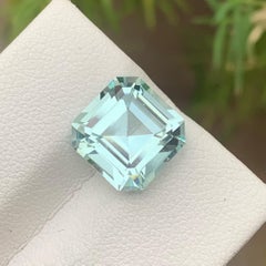 Gorgeous 5.05 Carat Natural Loose Aquamarine Asscher Cut March Birthstone