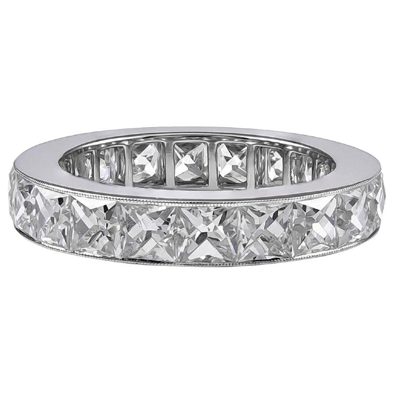 Cartier 3.05 Carat Diamond Platinum Eternity Band Stack Ring at 1stDibs