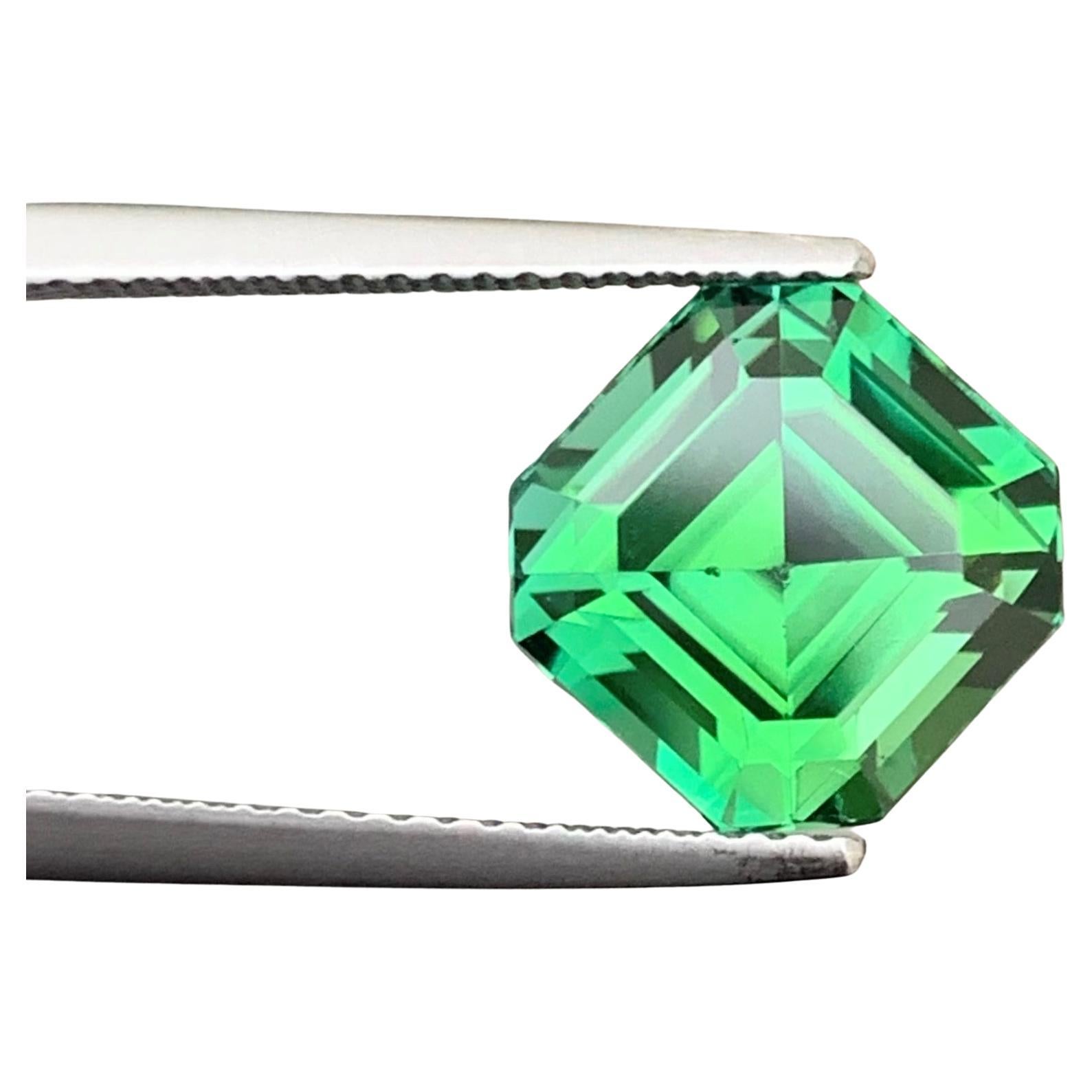 Gemstone Type : Tourmaline
Weight : 5.50 Carats
Dimensions : 9.9x9.8x7.7 Mm
Origin : Kunar Afghanistan
Clarity : Eye Clean
Shape: Asscher
Color: Blueish Green
Certificate: On Demand
Basically, mint tourmalines are tourmalines with pastel hues of