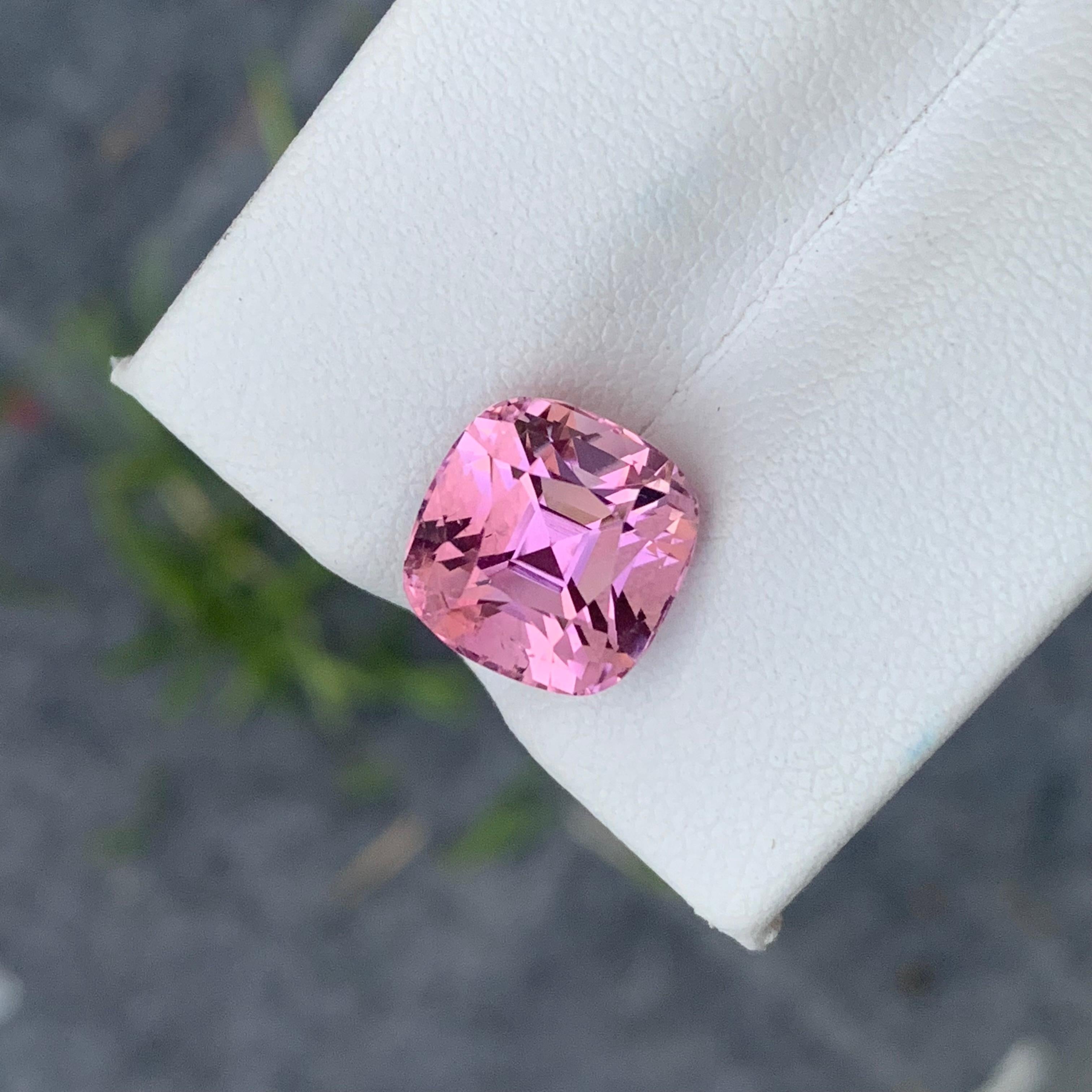 Gorgeous 5.85 Carat Natural Loose Baby Pink Tourmaline Cushion Shape Gemstone 2