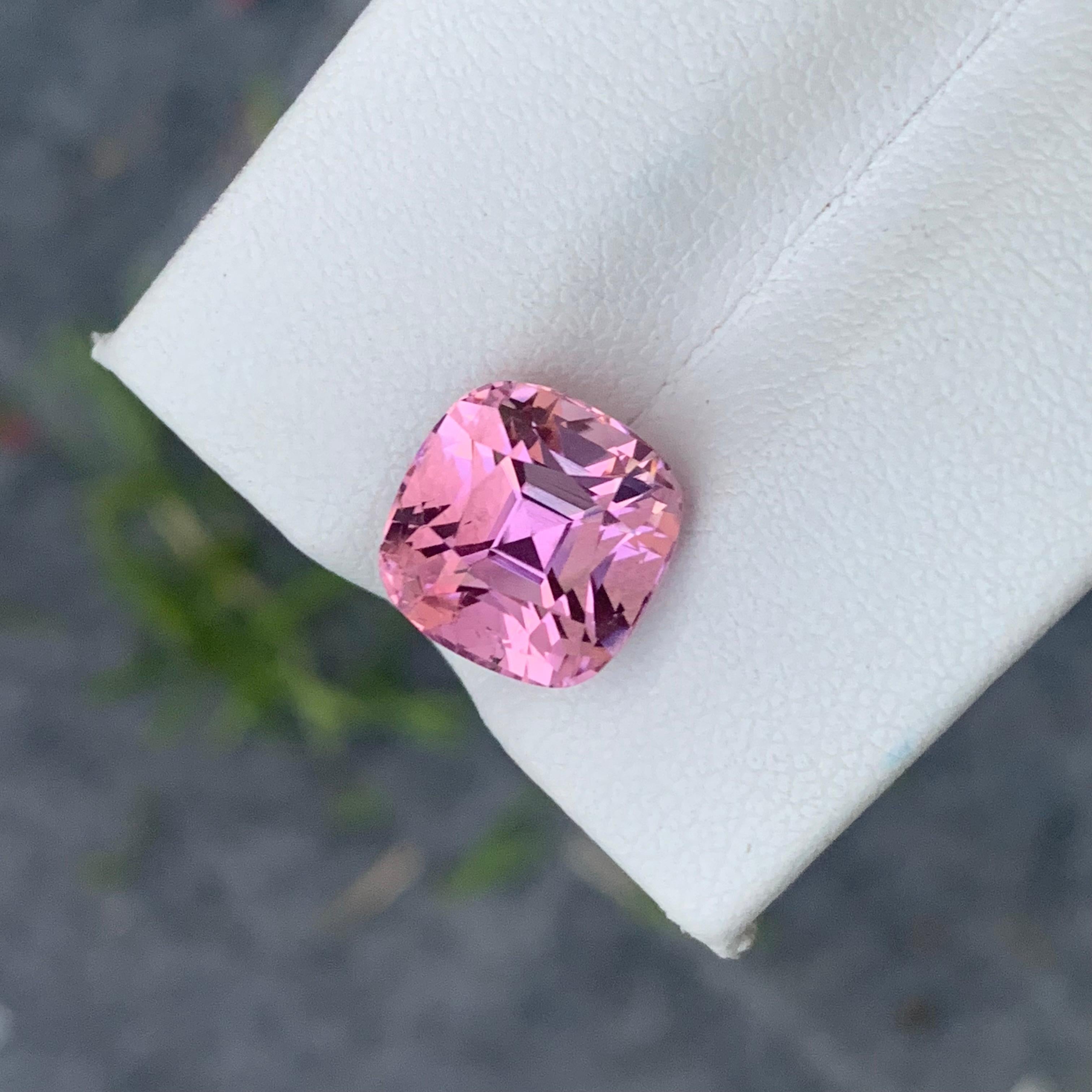 Gorgeous 5.85 Carat Natural Loose Baby Pink Tourmaline Cushion Shape Gemstone 4