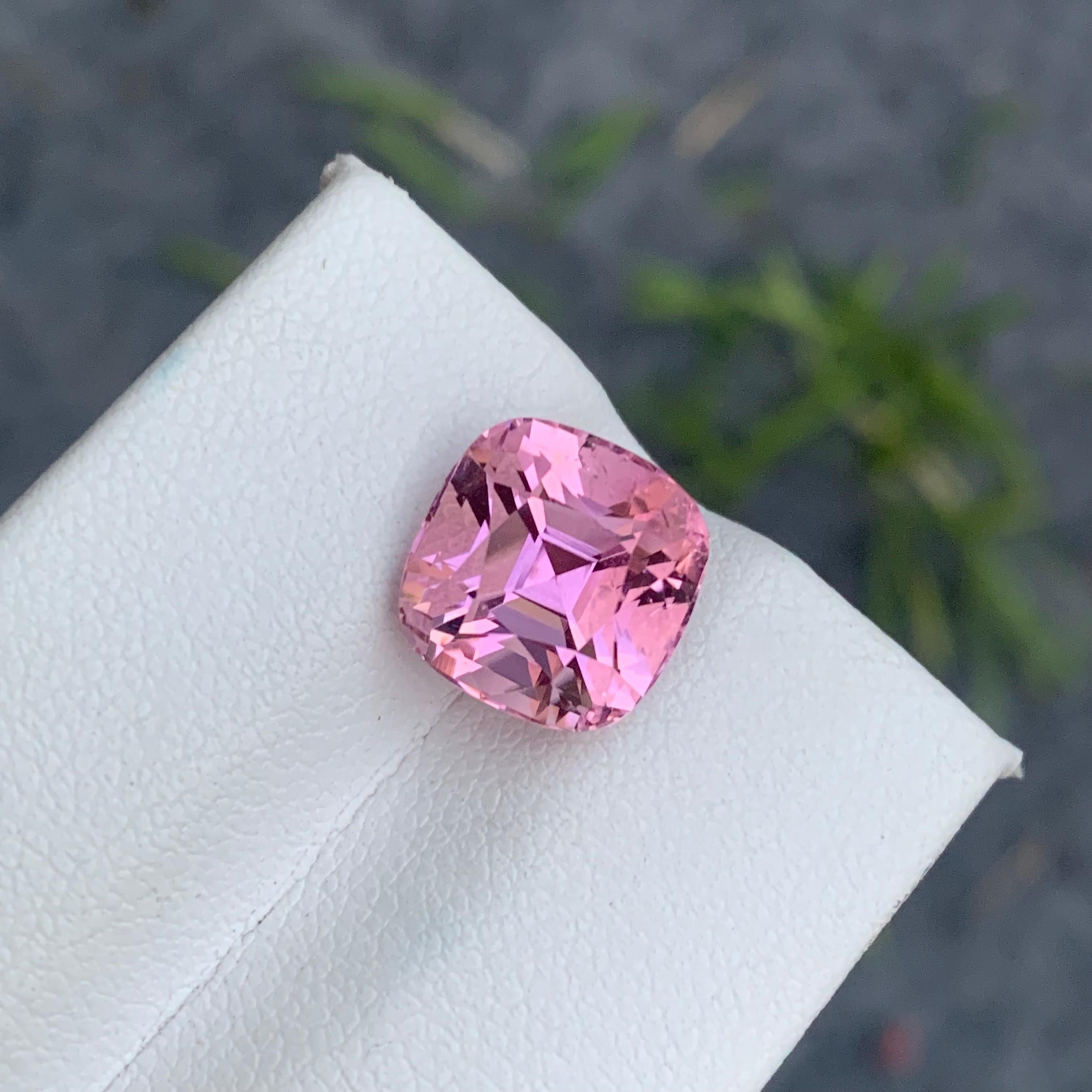 Gorgeous 5.85 Carat Natural Loose Baby Pink Tourmaline Cushion Shape Gemstone 6