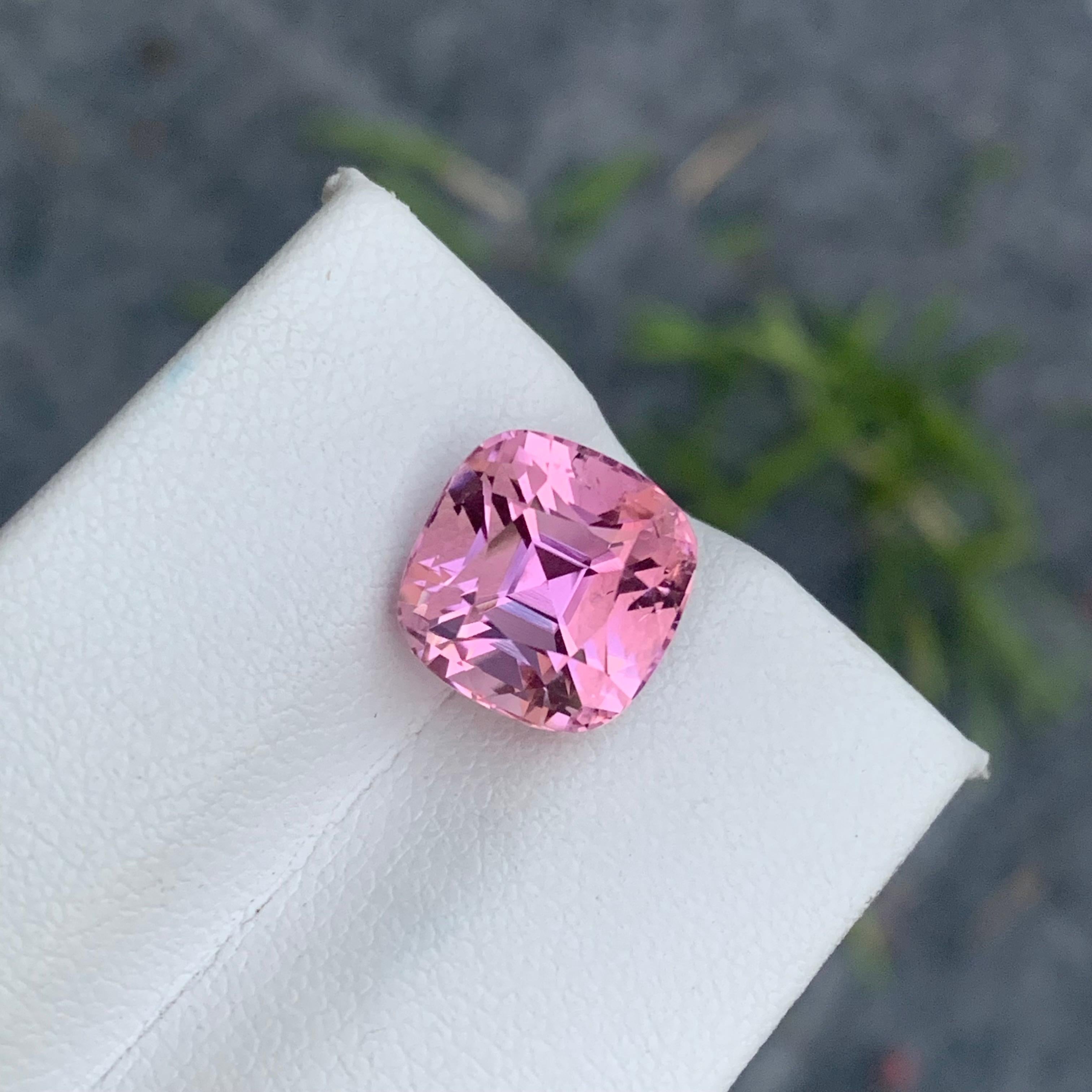 Gorgeous 5.85 Carat Natural Loose Baby Pink Tourmaline Cushion Shape Gemstone 7