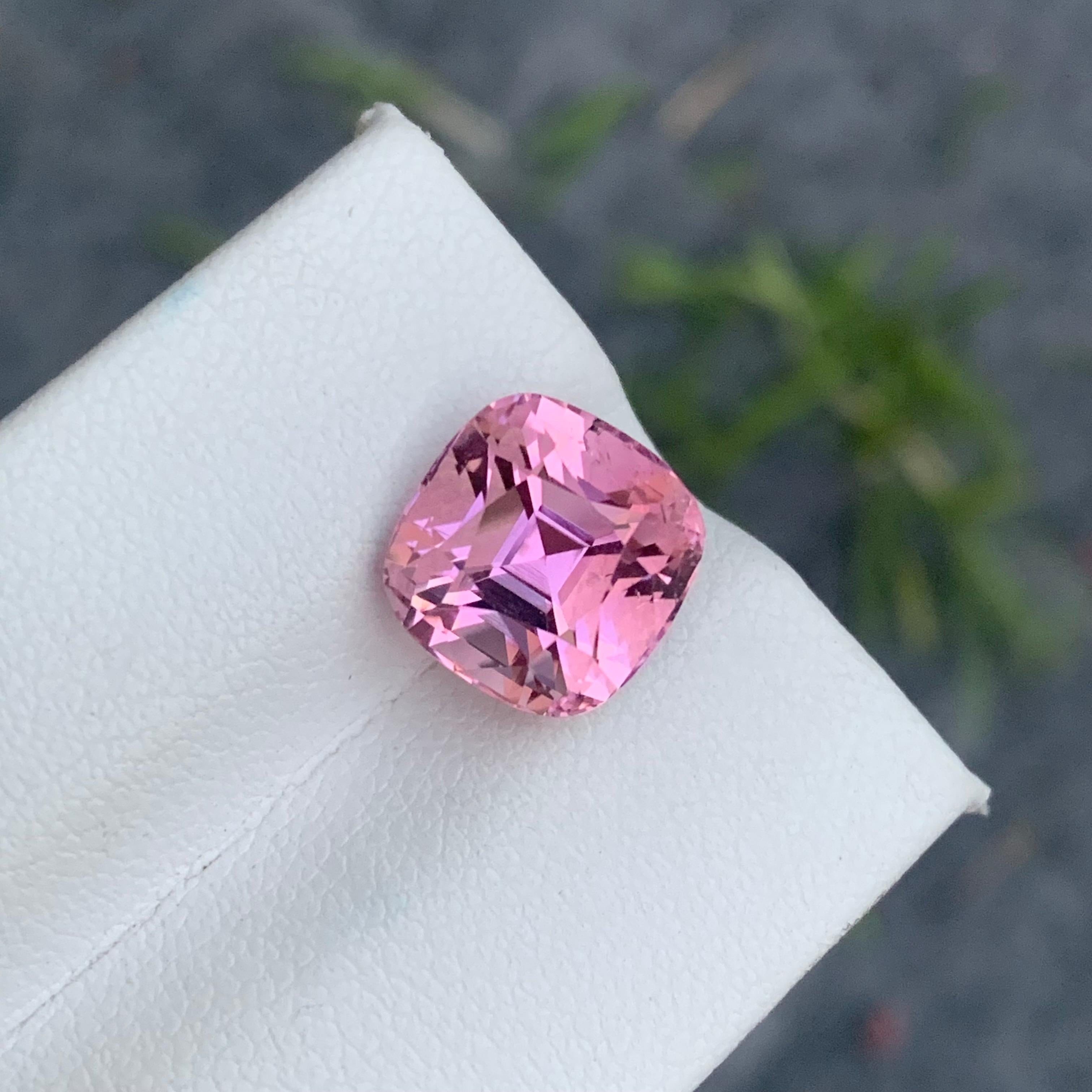 Gorgeous 5.85 Carat Natural Loose Baby Pink Tourmaline Cushion Shape Gemstone 8