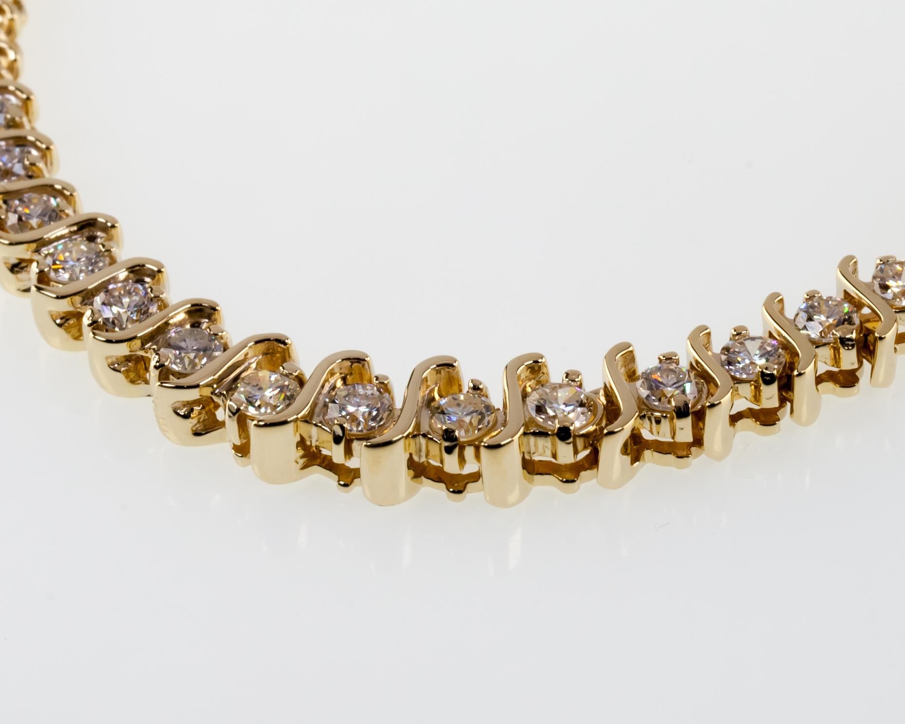 6 carat diamond tennis necklace