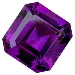 Gorgeous 6.20 Carat Loose Dark Amethyst Asscher Cut for Jewellery Making