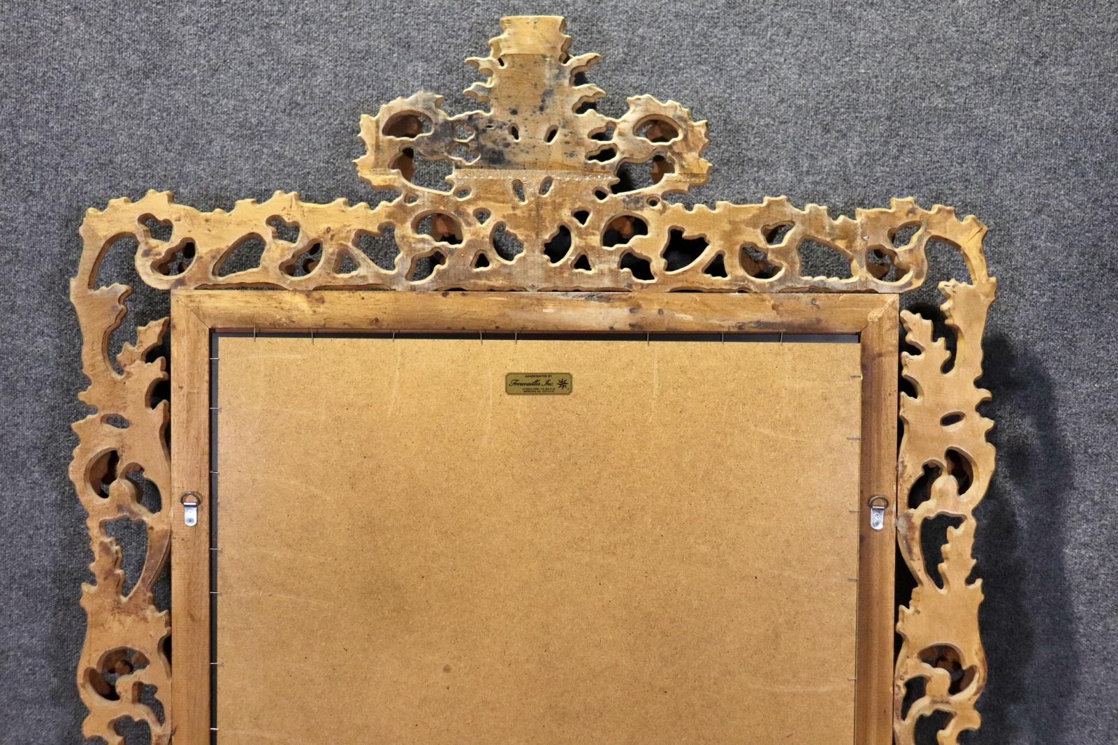 Gorgeous 6ft hoch geschnitzt Buche italienischen Rokoko-Spiegel mit voller Relief-Blätter im Angebot 7