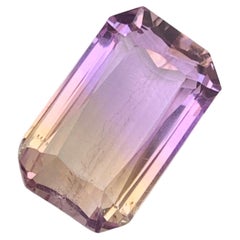  Magnifique ametrine naturelle non sertie de 8,0 carats du Brésil de couleur jaune et violette