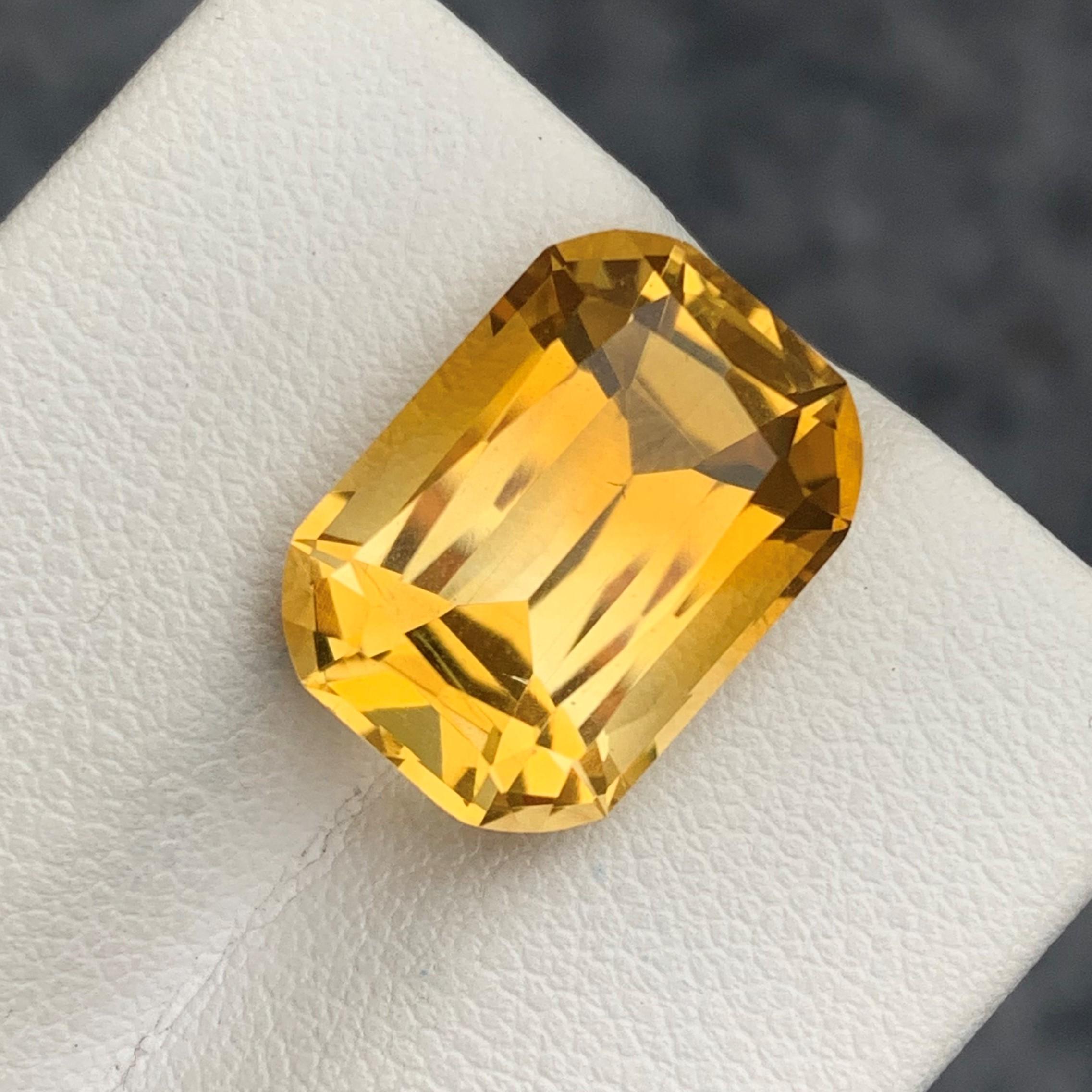 Faceted Yellow Citrine
Weight : 9.05 Carats
Dimensions : 15.1x10.8x8.2Mm
Clarity : Loupe Clean 
Origin : Brazil
Color: Yellow
Shape: Long Cushion
Certificate: On Demand
Month: November
.
The Many Healing Properties of Citrine
Increase Optimism, And