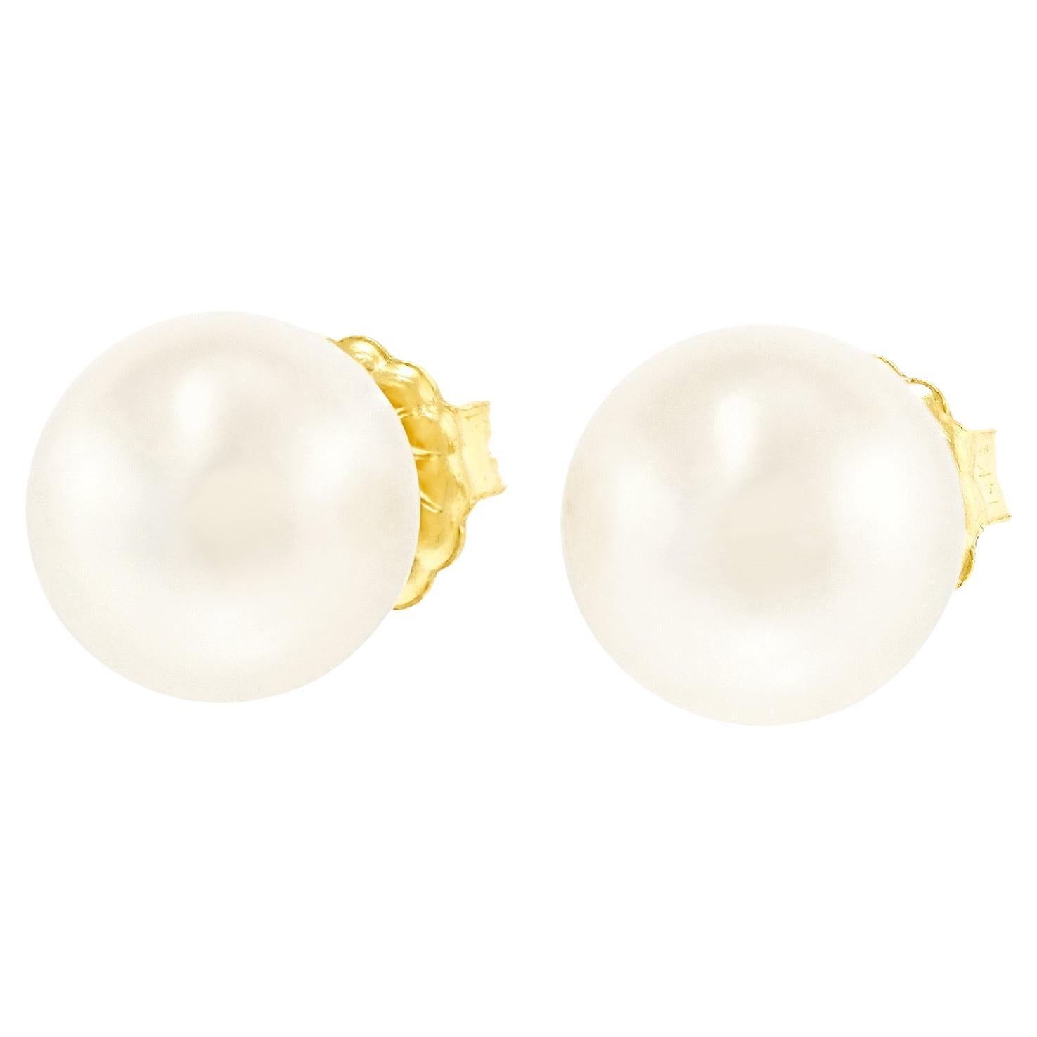 Splendide borchie di perle Akoya da 9,2 mm