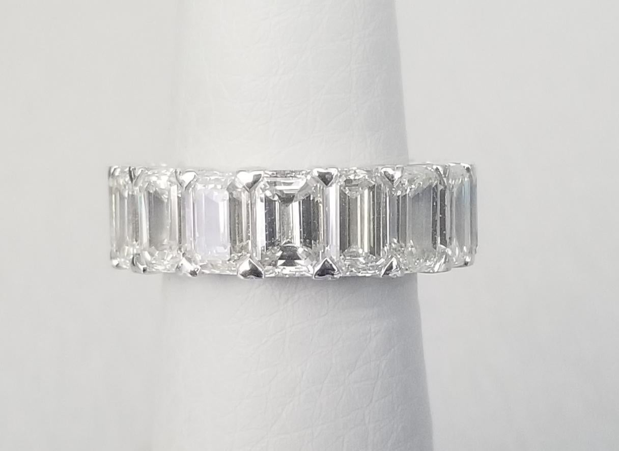Sophia D, Eternity-Ring aus Platin mit 9,47 Karat Diamanten (Art déco) im Angebot