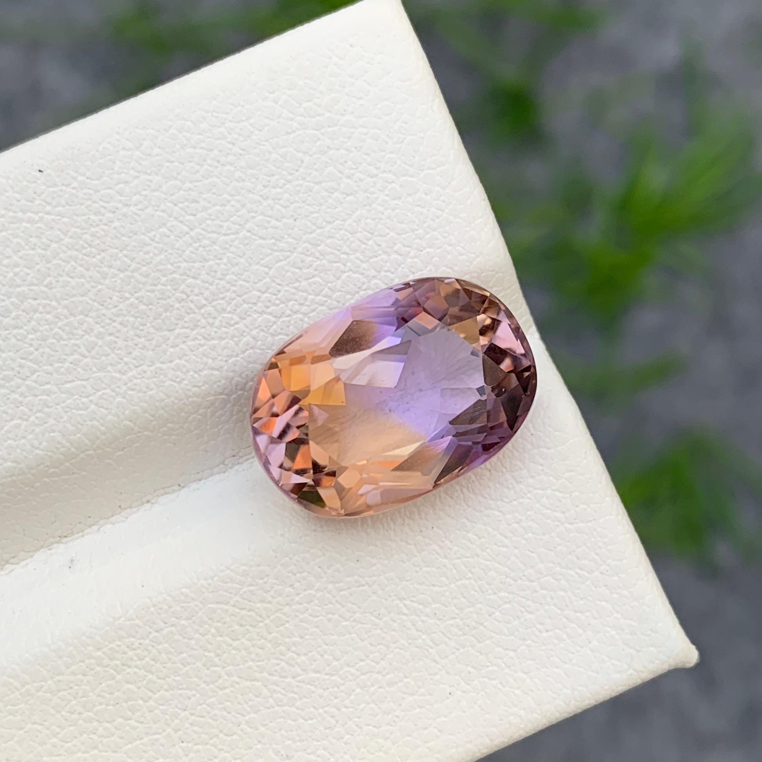 Gorgeous 9.95 Carat Oval Shape Loose Ametrine Ring Gem From Brazi Mine In New Condition For Sale In Peshawar, PK