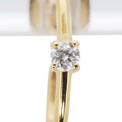 Gorgeous 9k Yellow Gold Hoop Earrings with 0.02 ct Natural Diamonds
