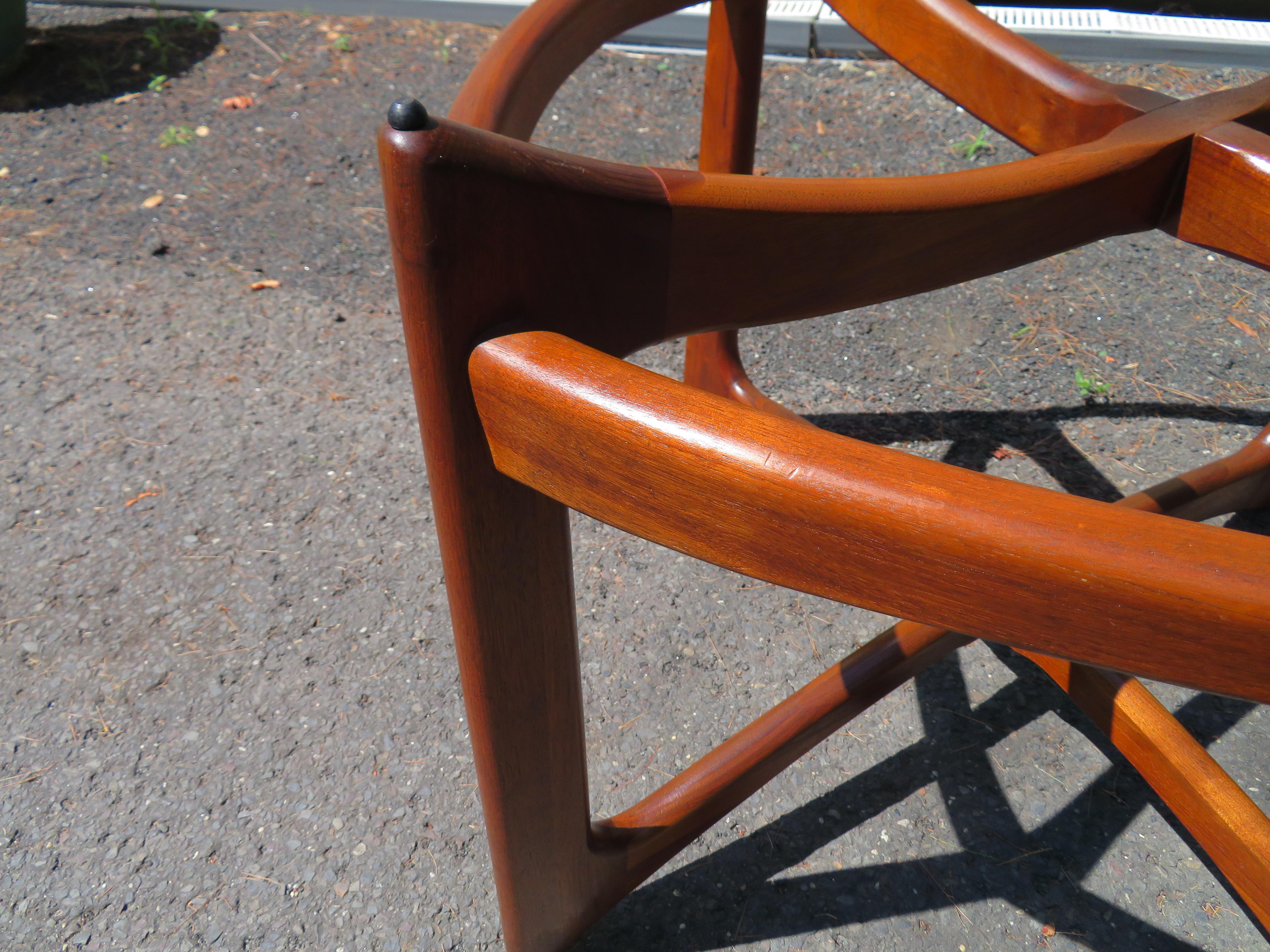 Gorgeous Adrian Pearsall Sculptural Walnut Dining Table Mid-Century Modern In Good Condition In Pemberton, NJ