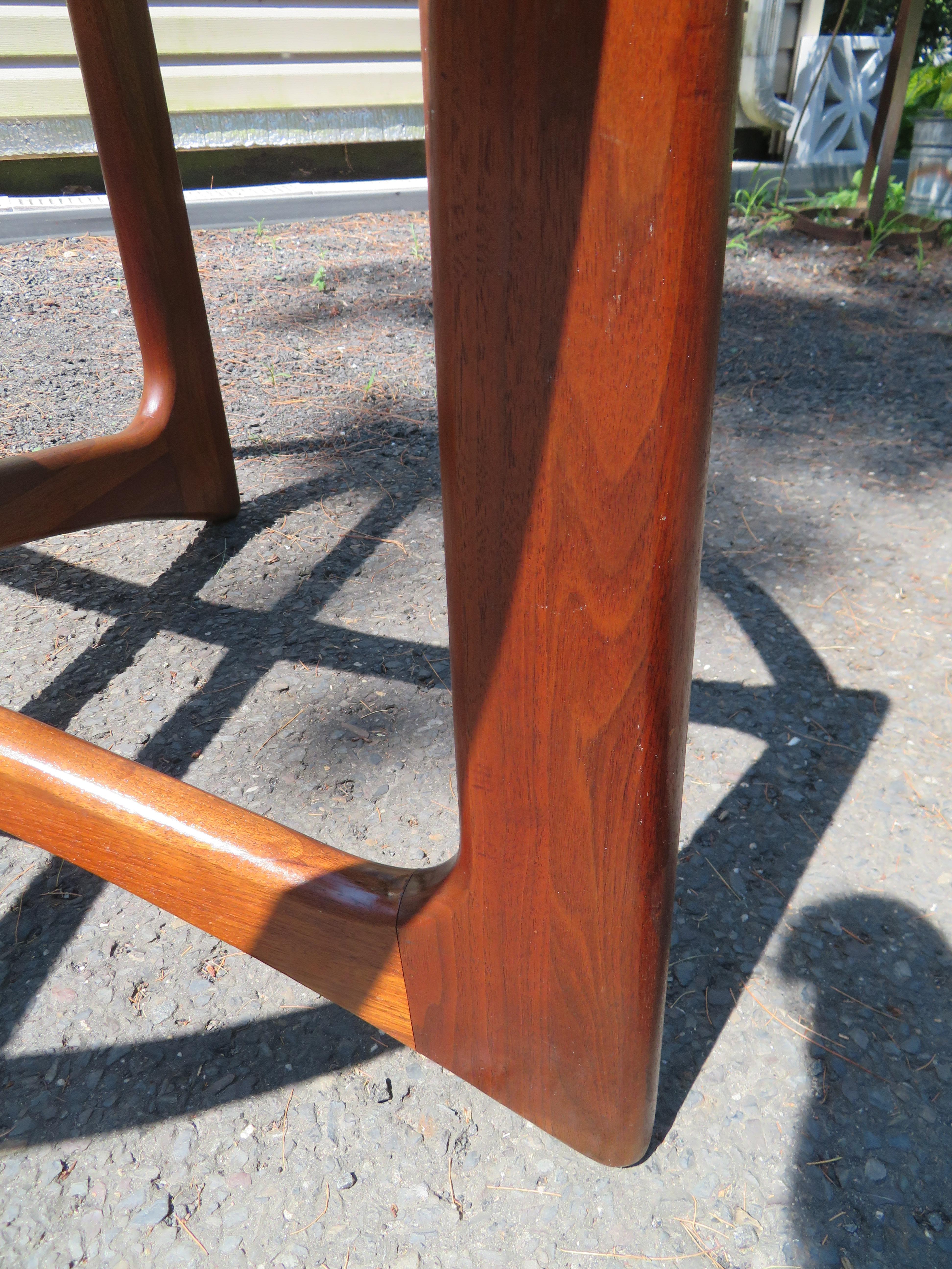 Glass Gorgeous Adrian Pearsall Sculptural Walnut Dining Table Mid-Century Modern