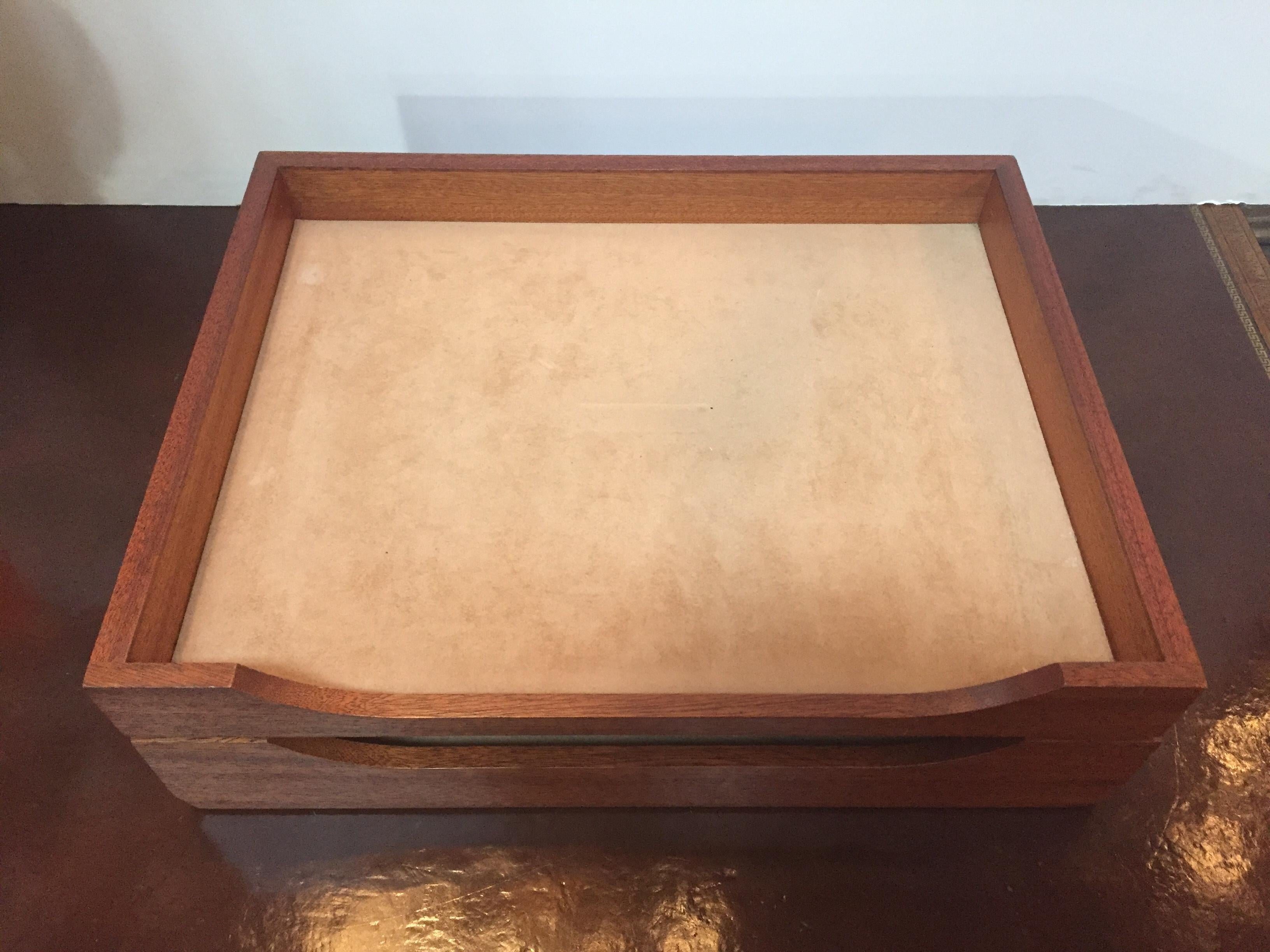 Gorgeous Agresti Italian Burl Desk Organizer 1