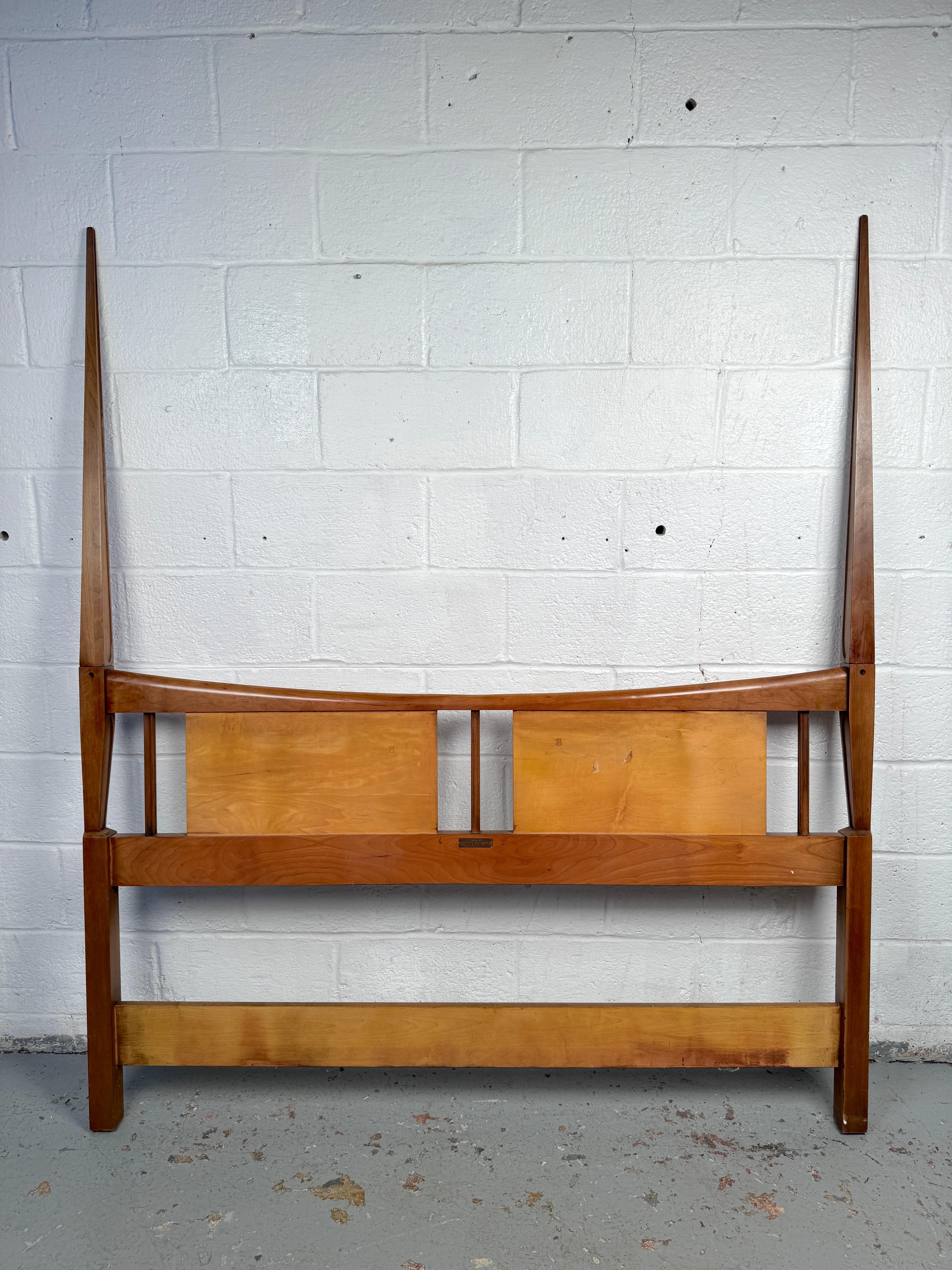 Gorgeous American Mid-Century Headboard by John Widdicomb For Sale 4