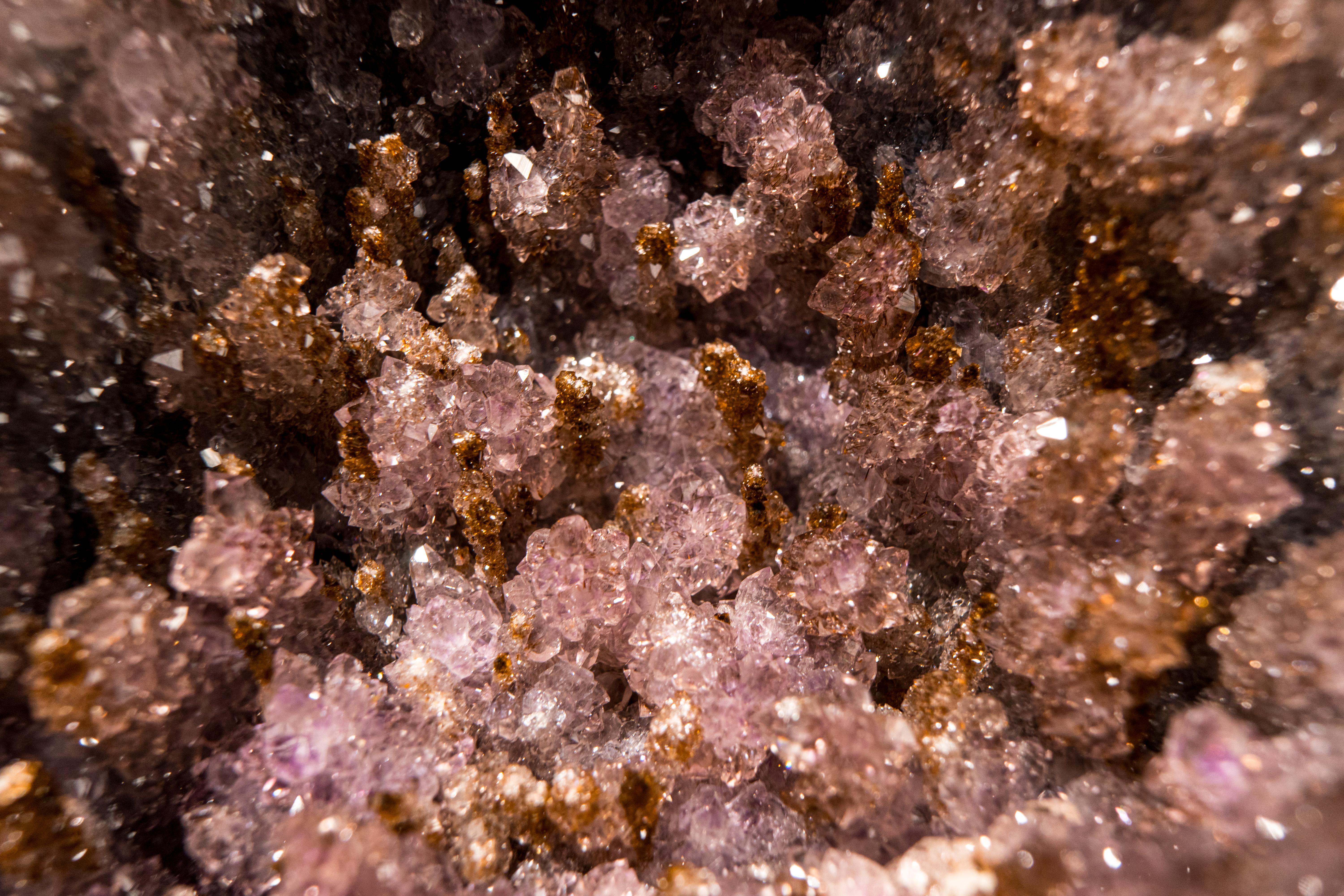 Boîte à bijoux en géode d'améthyste avec formations de stalactites en vente 5