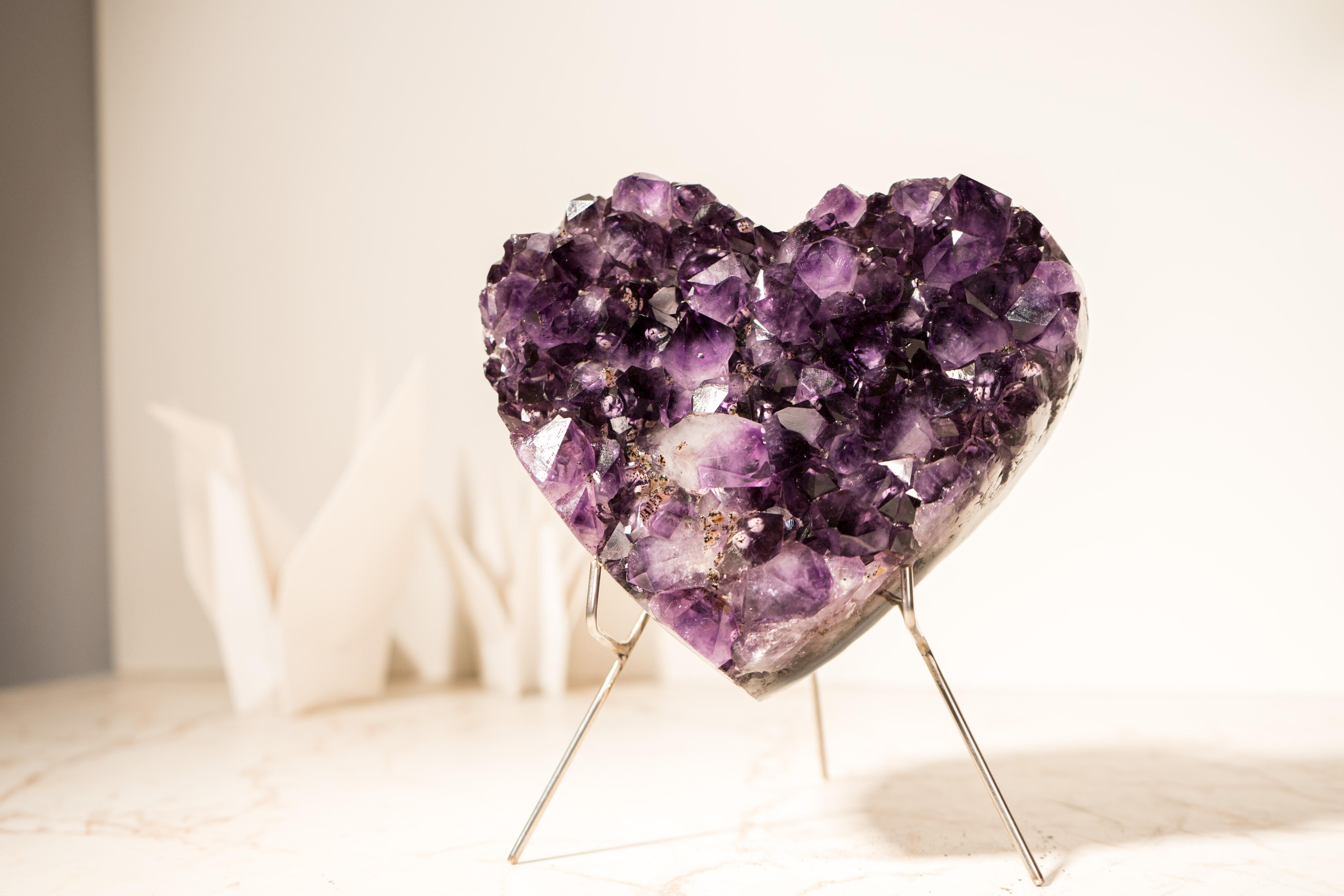 Wunderschönes Amethyst-Herz mit AAA-Grade (Brasilianisch) im Angebot