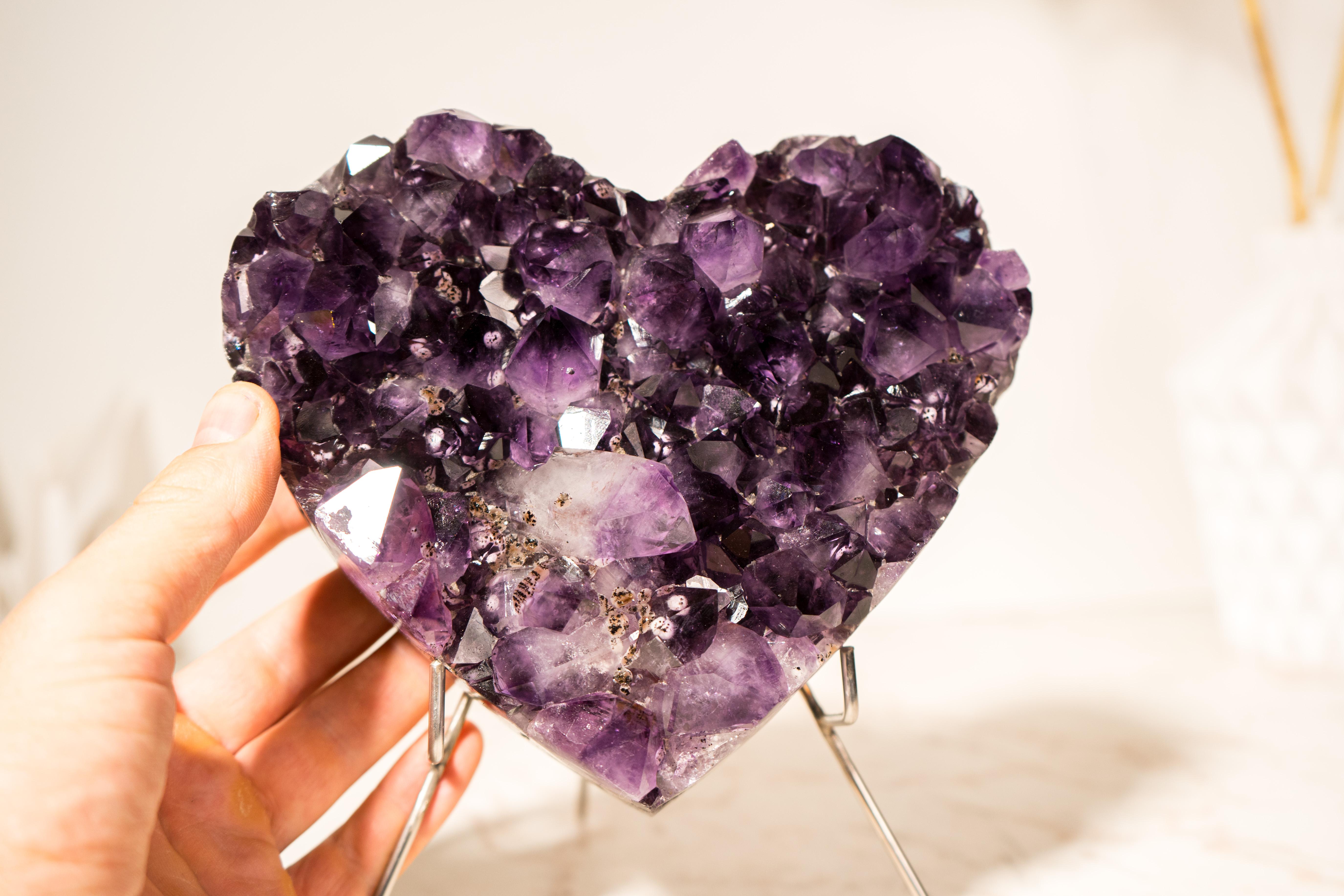 Wunderschönes Amethyst-Herz mit AAA-Grade (Kristall) im Angebot