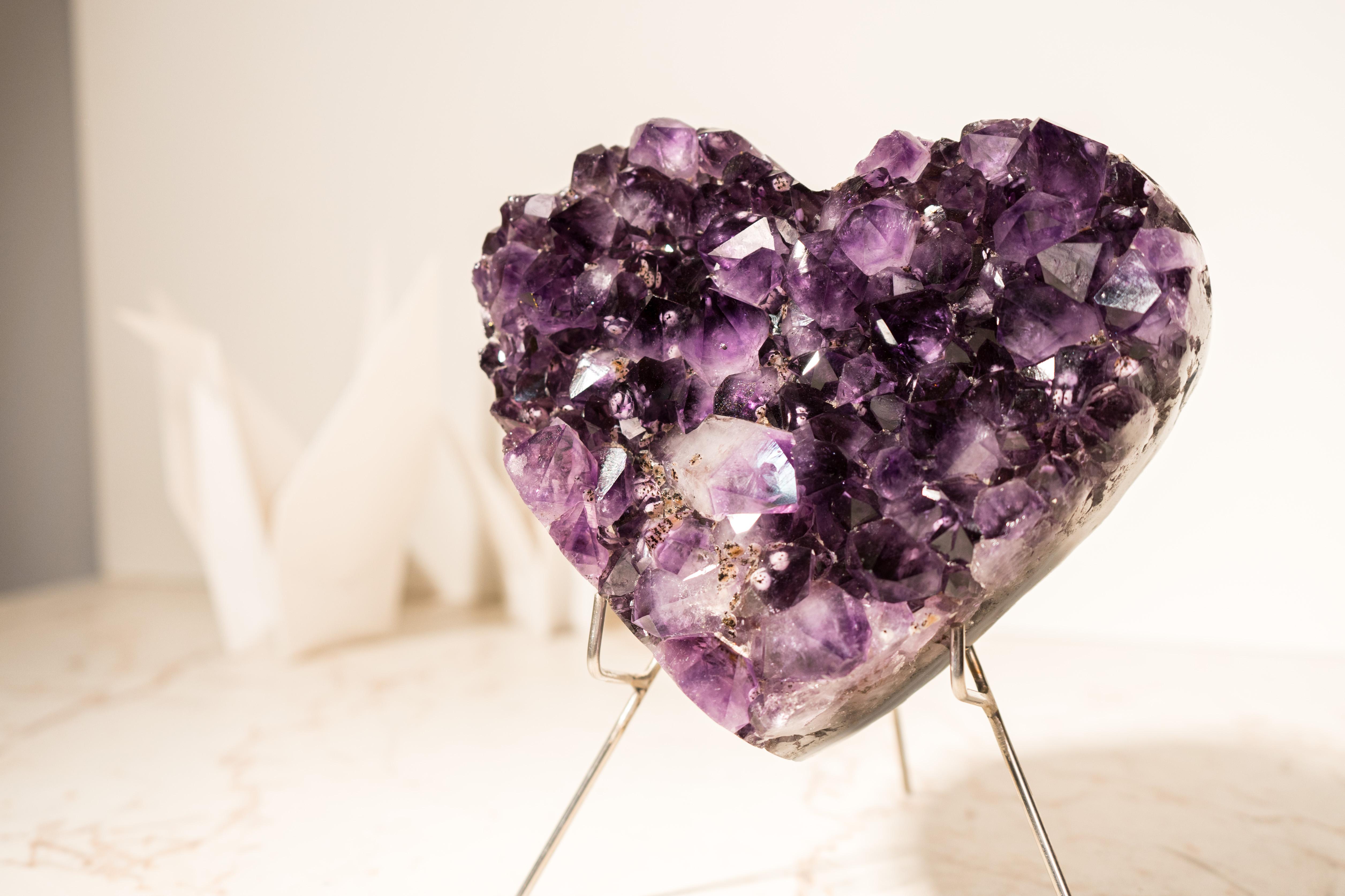 Wunderschönes Amethyst-Herz mit AAA-Grade im Angebot 1