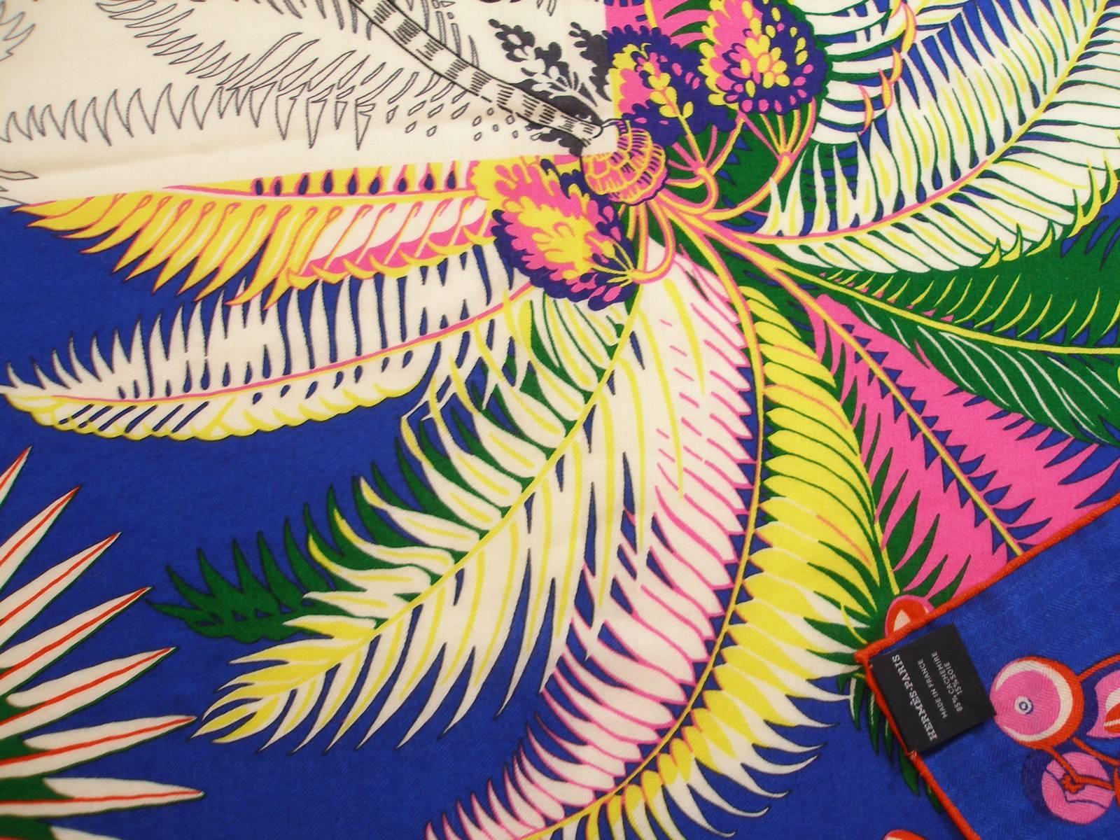 Women's Hermes Mythiques Phoenix Cashmere and Silk Shawl