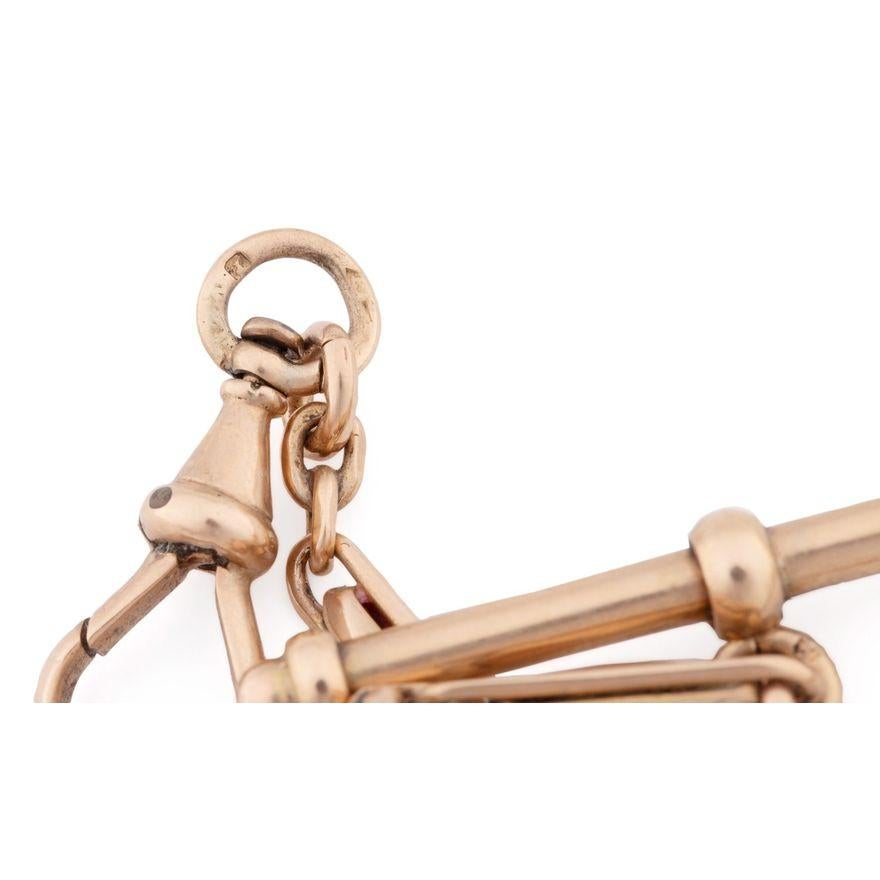 Superbe or jaune rosé 14K ancien  Chaîne, 18 pouces, avec AT&T. Bon état - En vente à San Francisco, CA